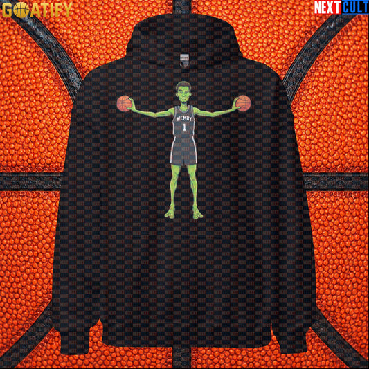 Basketball Hoodie Alien Wemby Sci-Fi Graphic for Spurs Fans, Game Day and Streetwear |  | ["Basketball", "France", "NBA", "San Antonio Spurs", "Victor Wembanyama", "Wemby"]