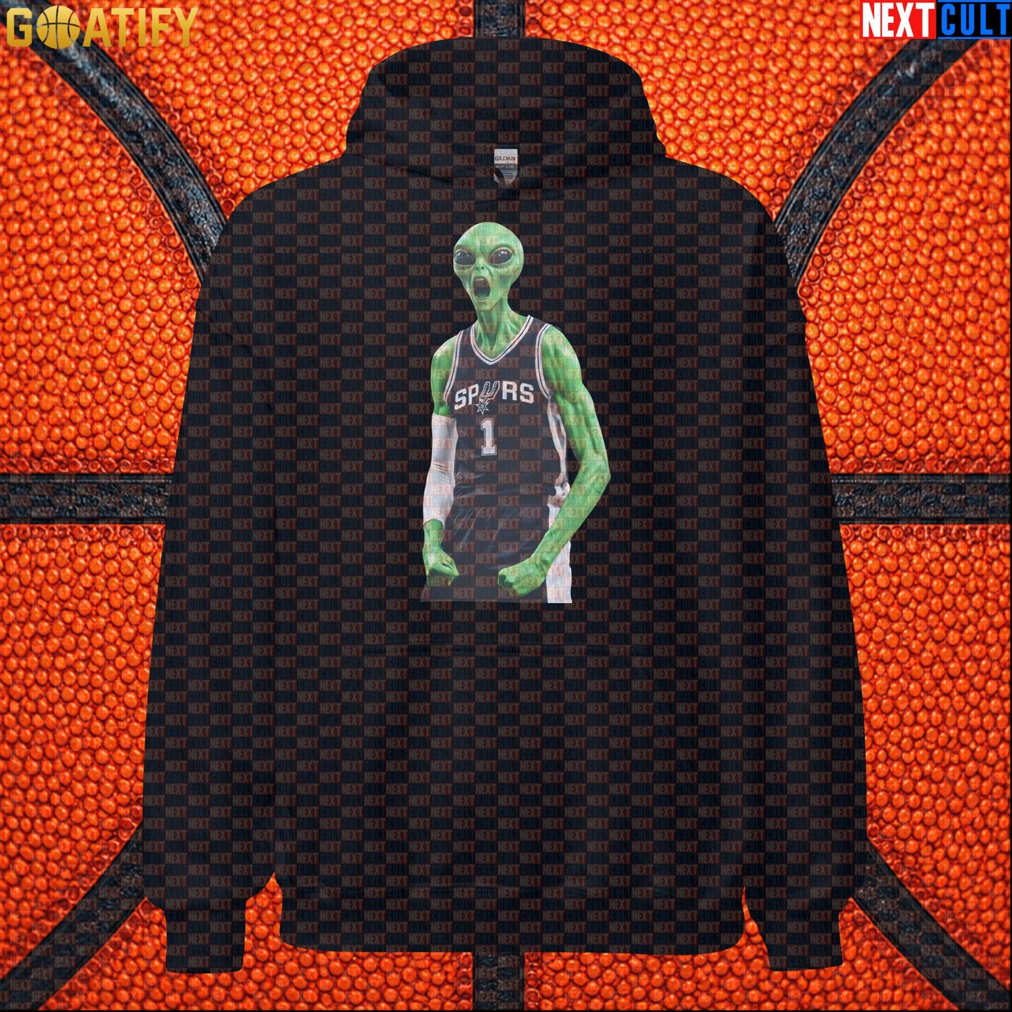 Basketball Hoodie Screaming Alien Wemby Graphic for Victor Wembanyama and Spurs Fans |  | ["Basketball", "France", "NBA", "San Antonio Spurs", "Victor Wembanyama", "Wemby"]