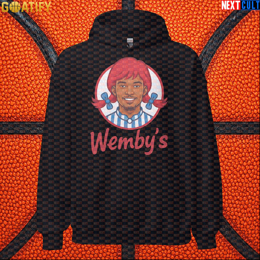 Basketball Hoodie Wemby's Fast Food Meme for Wemby Fans, NBA Games and Novelty Gifts |  | ["Basketball", "France", "NBA", "San Antonio Spurs", "Victor Wembanyama", "Wemby"]