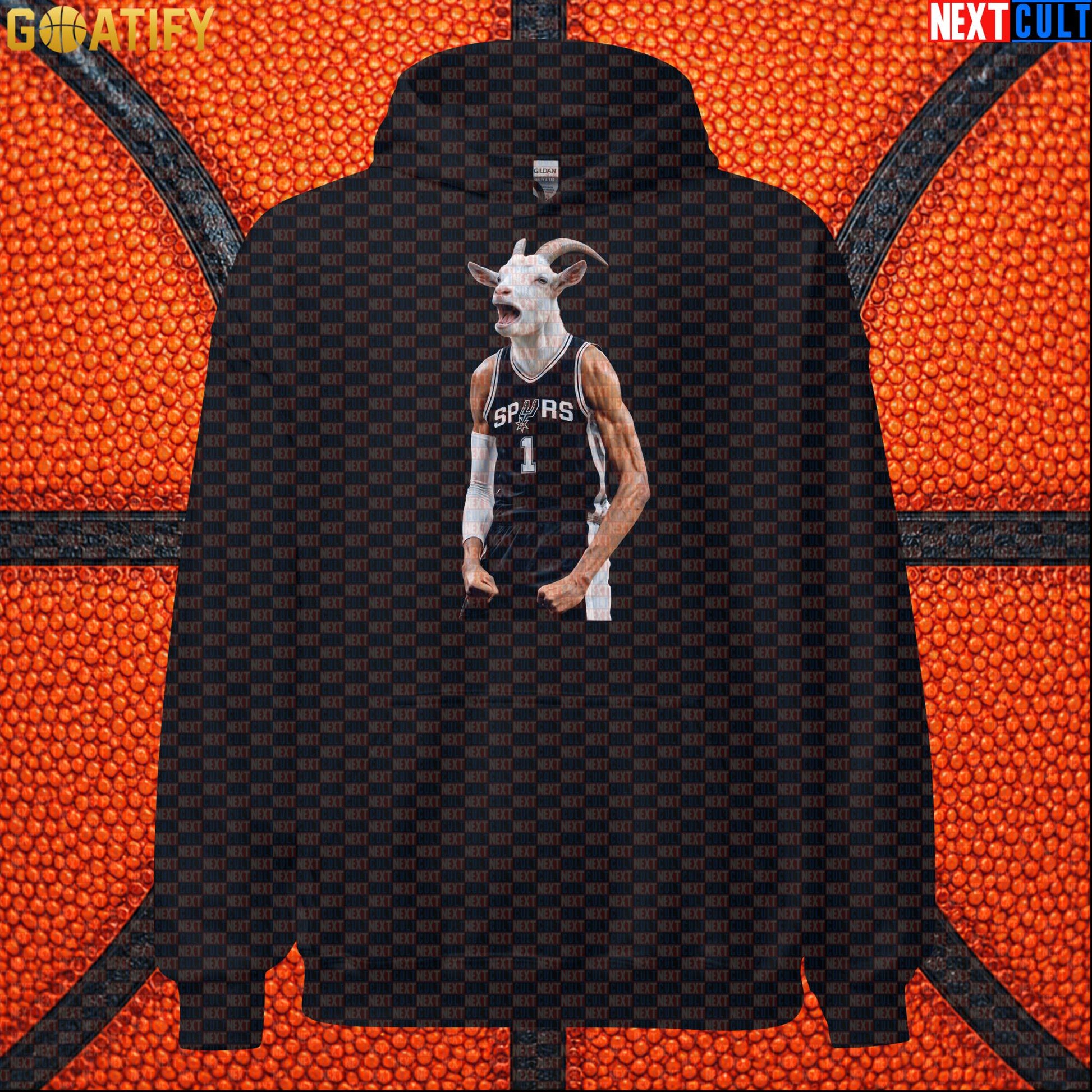 Hoodie Victor Wembanyama GOAT Basketball Pullover for San Antonio Fans Funny NBA Sports Gift | Hoodies | ["Basketball", "France", "NBA", "NCB", "San Antonio Spurs", "Victor Wembanyama", "Wemby"]