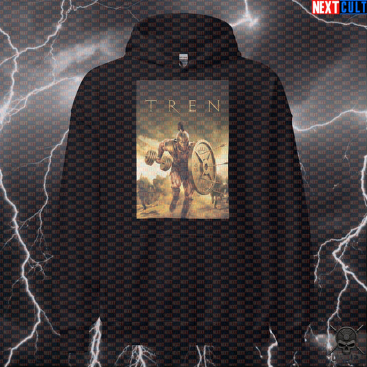 Hoodie Tren Troy Parody Pullover for Gymbro Lifters Achilles Greek Mythology Meme | Hoodies | ["Ancient Greece", "Bodybuilding", "Brad Pitt", "Films", "Fitness", "Gym", "NCB", "Not Natty", "Pump Cover", "Steroids", "Troy", "Workout"]