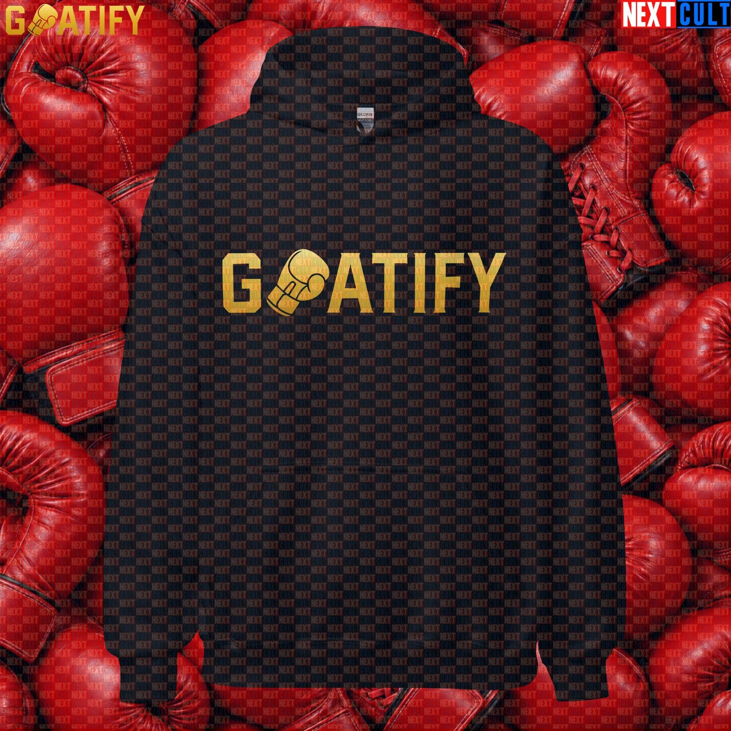 Boxing GOAT Hoodie GOATIFY Gold Fight Pullover for Boxing Fans & Martial Arts Sports Gifts | Hoodies | ["Boxing", "Martial Arts", "NCB"]