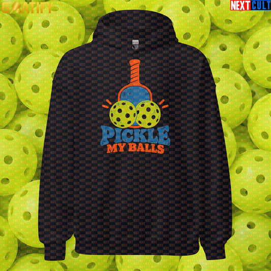 Pickleball Hoodie Pickle My Balls Vintage Sports Pullover for Players, Teams & Funny Gifts | Hoodies | ["NCB", "Pickleball"]