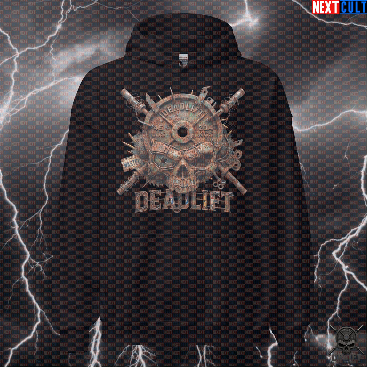 Deadlift Hoodie Post-Apocalyptic Skull for Lifters, Hardcore Workout Pullover Gift Hoodies Next Cult Brand