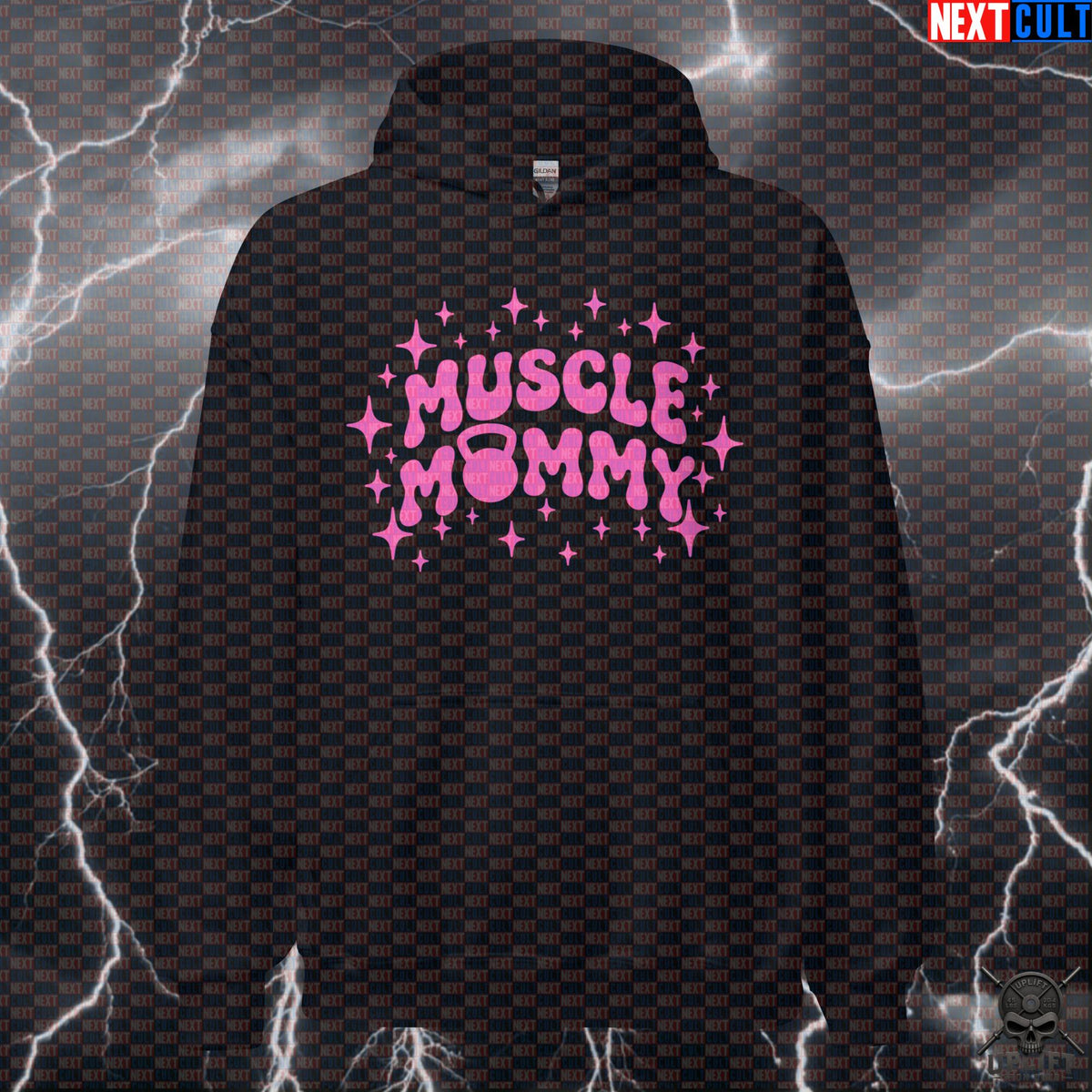 Muscle Mommy Hoodie Pink Kettlebell Gym Design for Women, Lifters & Fitness | Hoodies | ["Fitness", "Gym", "Gym Girl", "Kettlebell", "Muscle Mommy", "NCB", "Pump Cover", "Workout"]