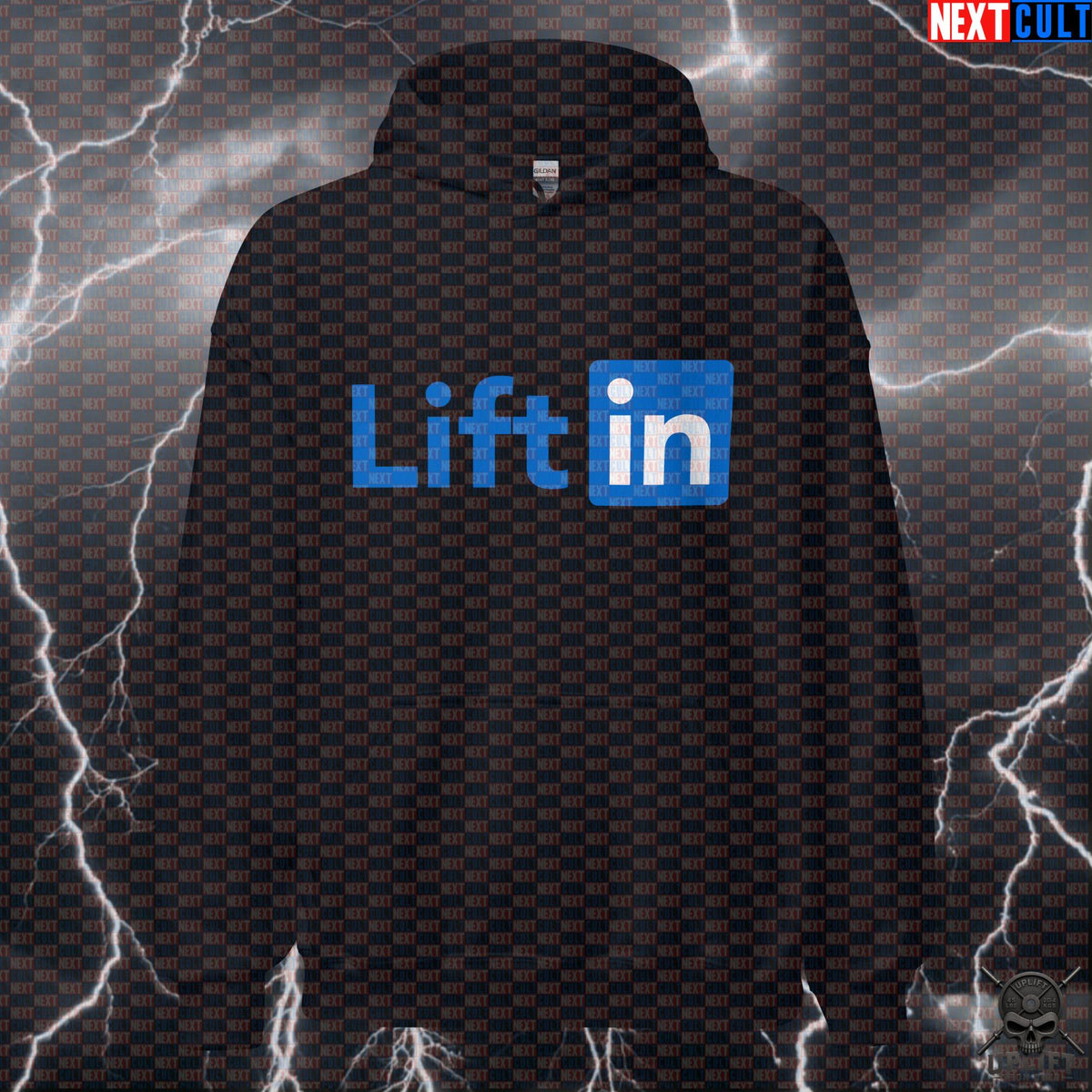 LiftIn Hoodie Social Network Gym Parody for Lifters, Gym Rats and Fitness Fans | Hoodies | ["Bodybuilding", "Fitness", "Gym", "NCB", "Powerlifting", "Pump Cover", "Workout"]