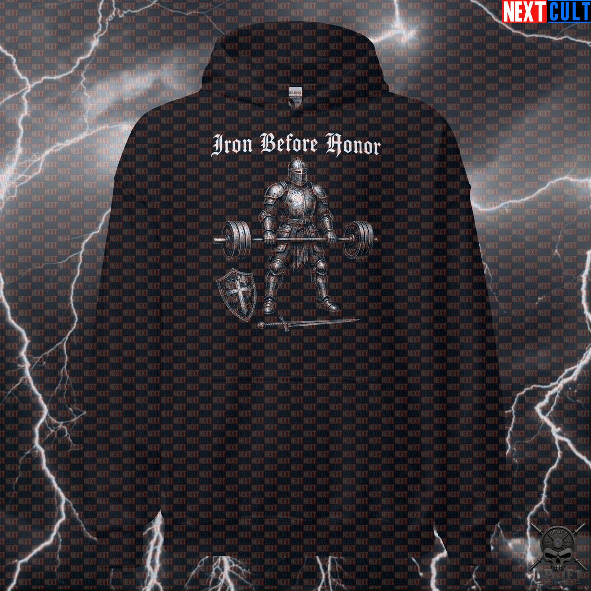 Gym Hoodie Iron Before Honor Medieval Knight Pump Cover for Heavy Lifters Hoodies Next Cult Brand