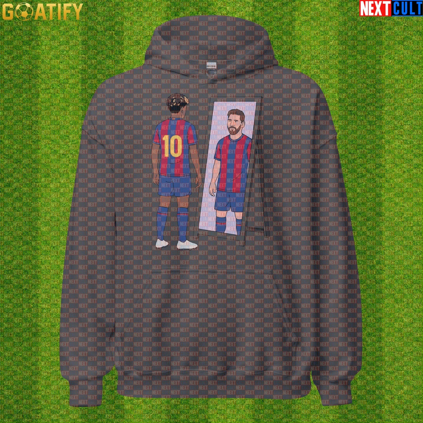 Lamine Yamal Hoodie – Future Superstar Mirror Meme Pullover for Barcelona Match Days Charcoal Next Cult Brand
