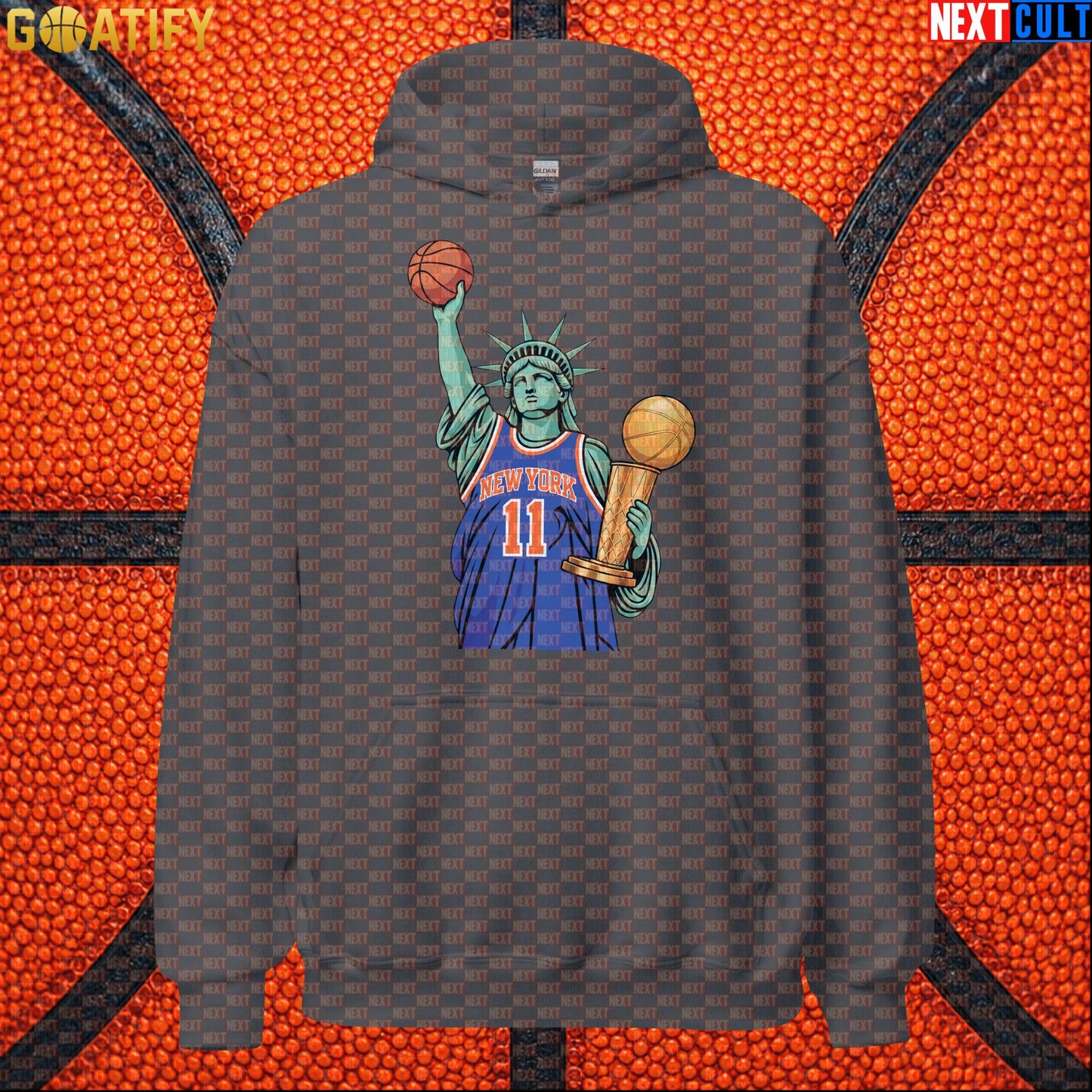 New York Knicks Hoodie – Reigning NBA Champions Pullover for New York Basketball Fans Charcoal Next Cult Brand