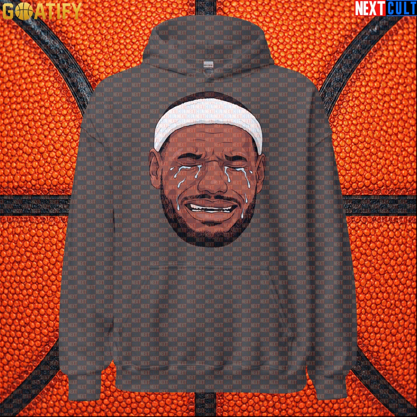 Crying LeBron Meme Hoodie – Funny NBA Basketball Pullover Game Day Gift for Sports Fans |  | ["Basketball", "LeBron James", "NBA"]