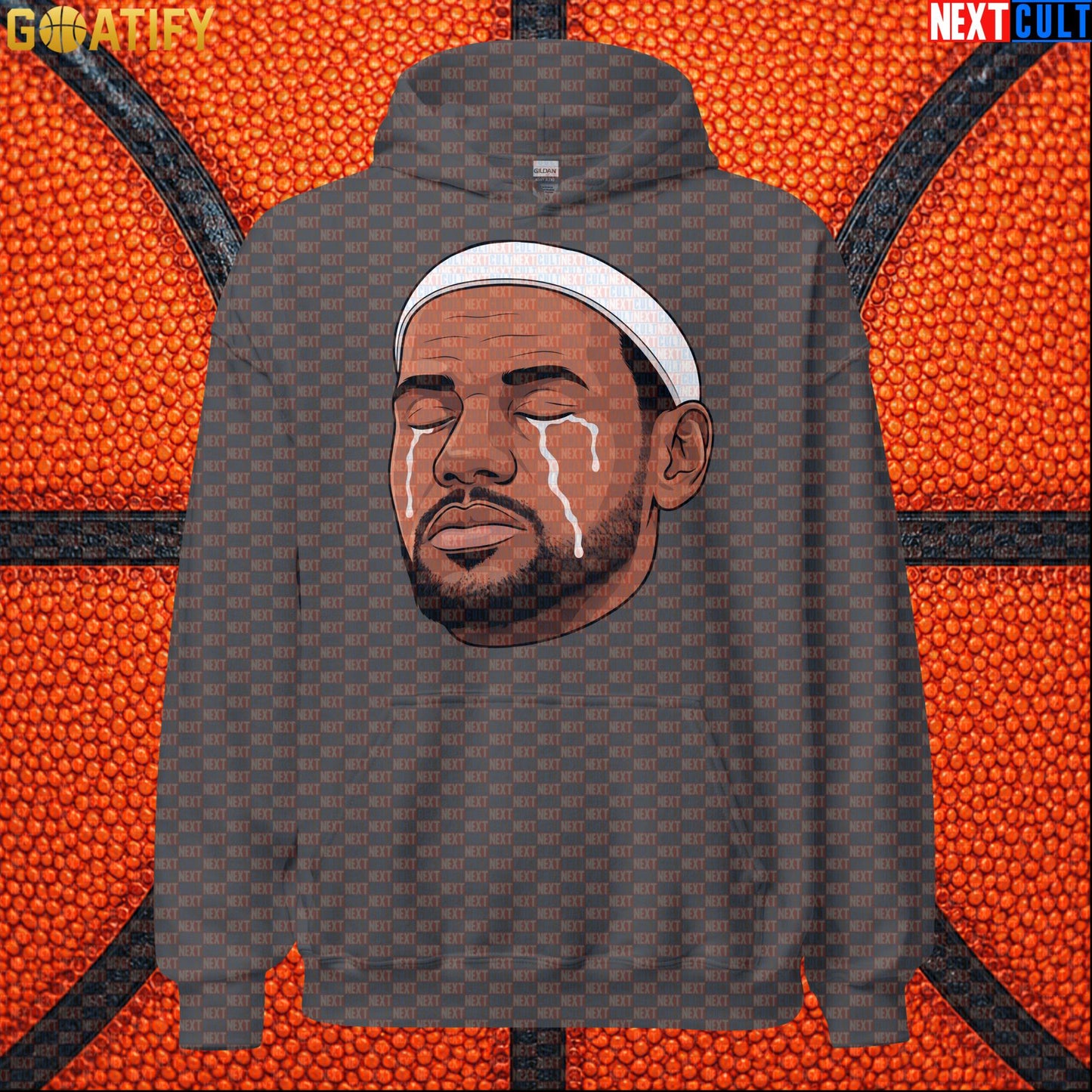 Crying LeBron Meme Hoodie – Emotional NBA Basketball Pullover Game Day Gift for Sports Fans |  | ["Basketball", "LeBron James", "NBA"]