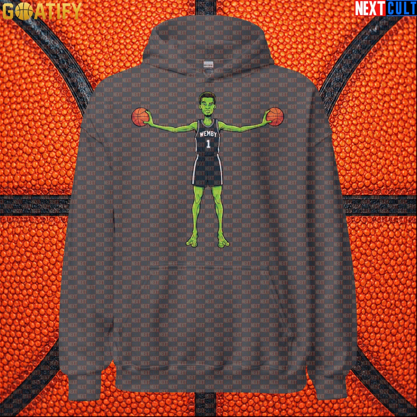 Basketball Hoodie Alien Wemby Sci-Fi Graphic for Spurs Fans, Game Day and Streetwear |  | ["Basketball", "France", "NBA", "San Antonio Spurs", "Victor Wembanyama", "Wemby"]