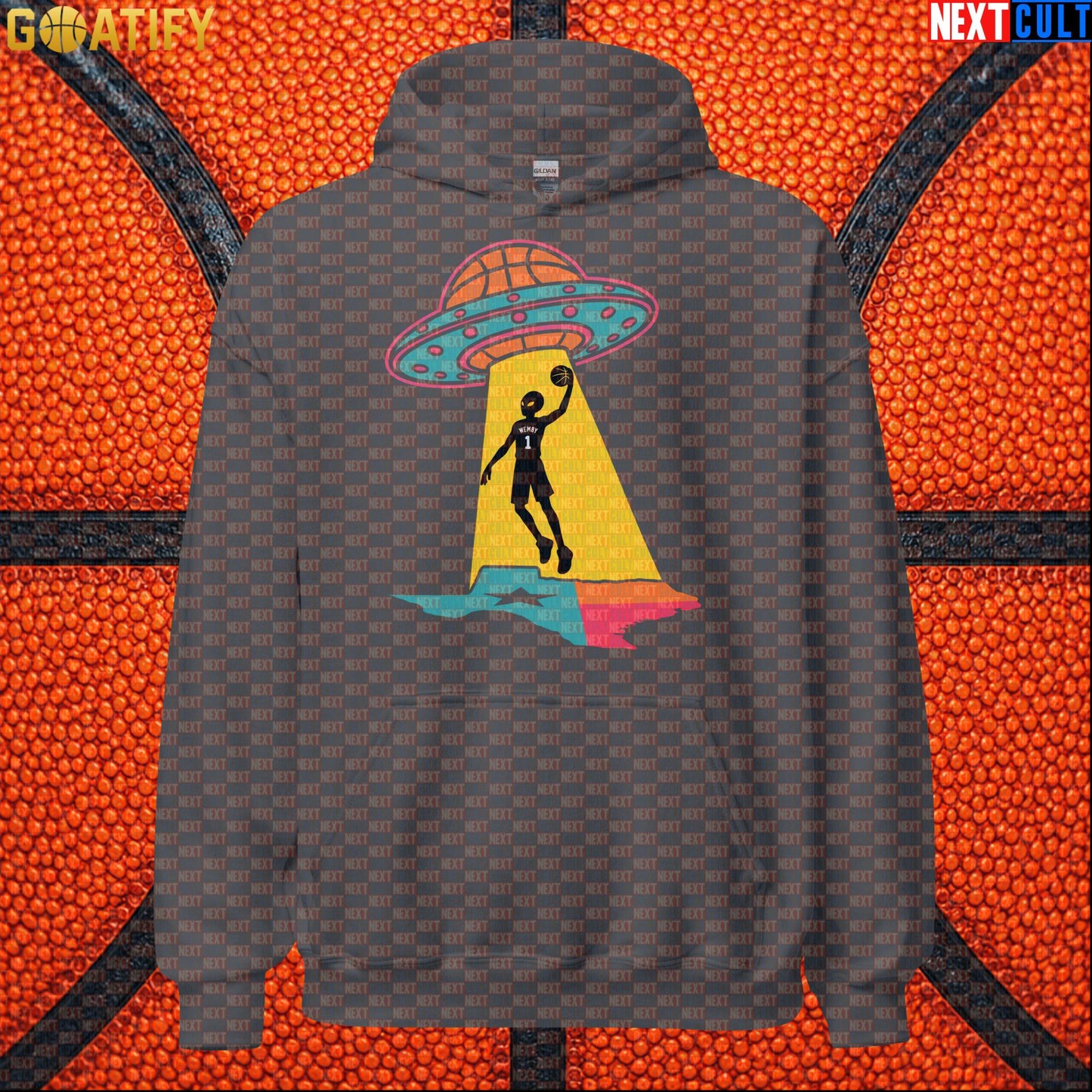 Basketball Hoodie Alien Wemby UFO Abduction Graphic for Spurs Fans and NBA Streetwear |  | ["Basketball", "France", "NBA", "San Antonio Spurs", "Victor Wembanyama", "Wemby"]