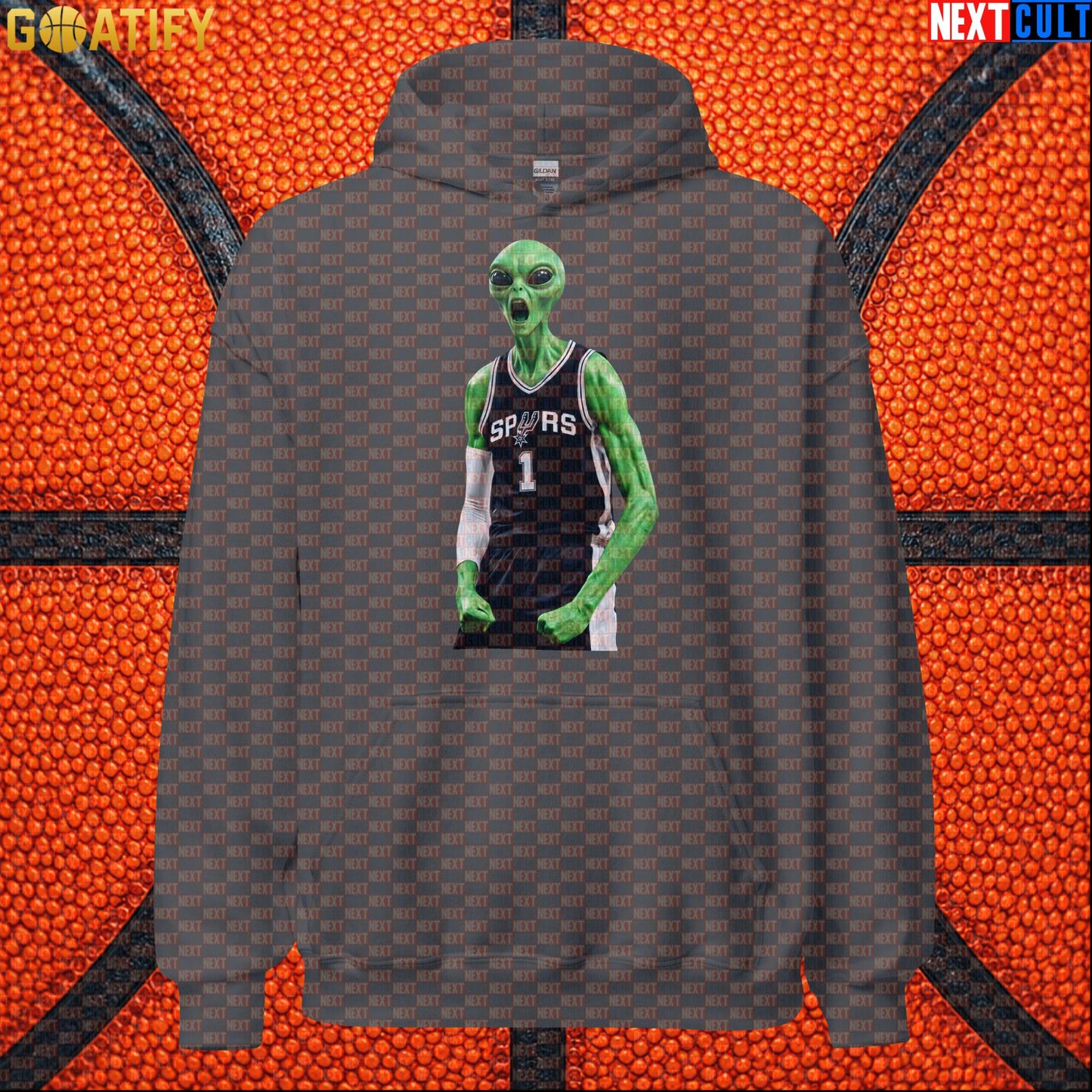 Basketball Hoodie Screaming Alien Wemby Graphic for Victor Wembanyama and Spurs Fans |  | ["Basketball", "France", "NBA", "San Antonio Spurs", "Victor Wembanyama", "Wemby"]