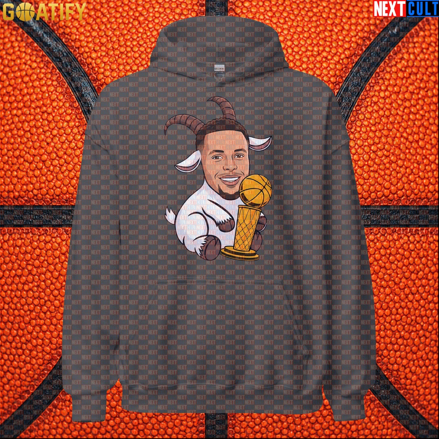 Basketball Hoodie Stephen Curry GOAT Champion Pullover for Warriors Fans & NBA Game Day | Hoodies | ["Basketball", "Golden State Warriors", "NBA", "NCB", "Stephen Curry"]