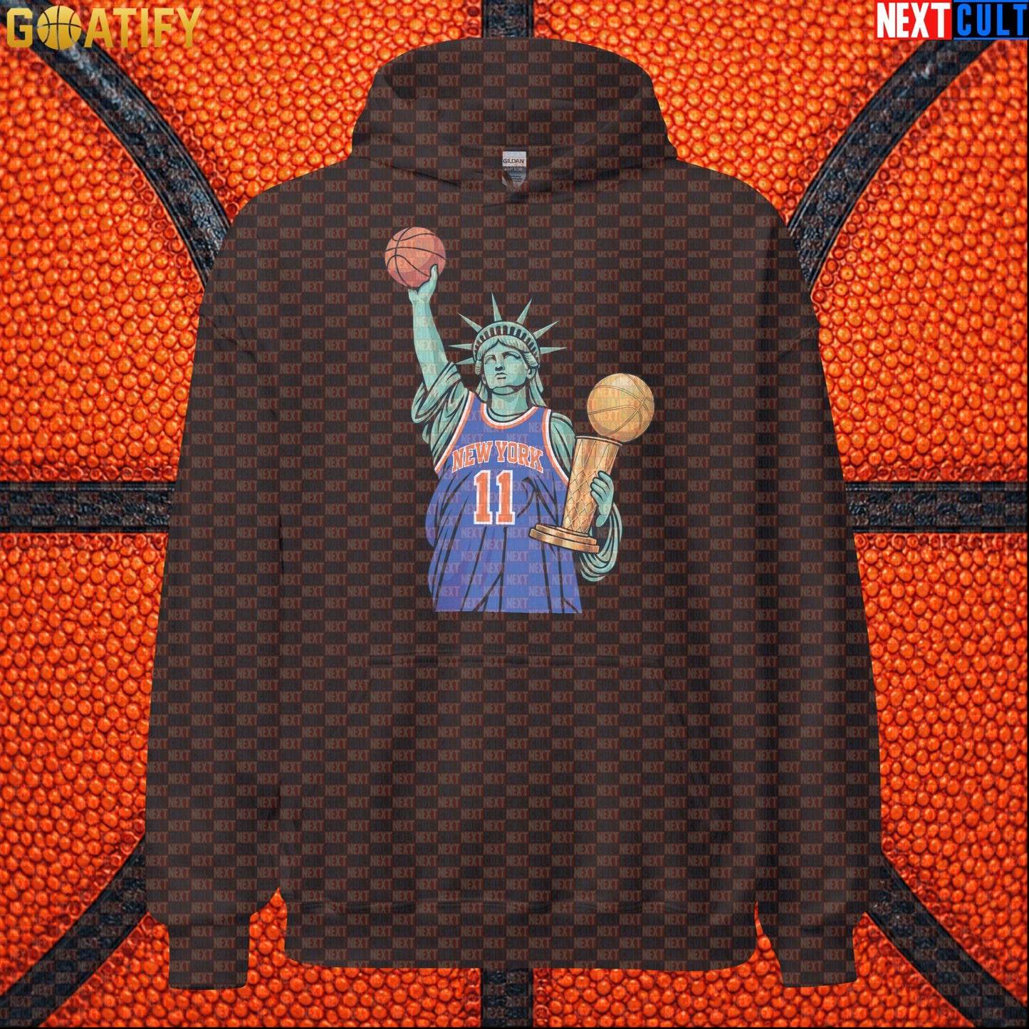 New York Knicks Hoodie – Reigning NBA Champions Pullover for New York Basketball Fans Dark Chocolate Next Cult Brand