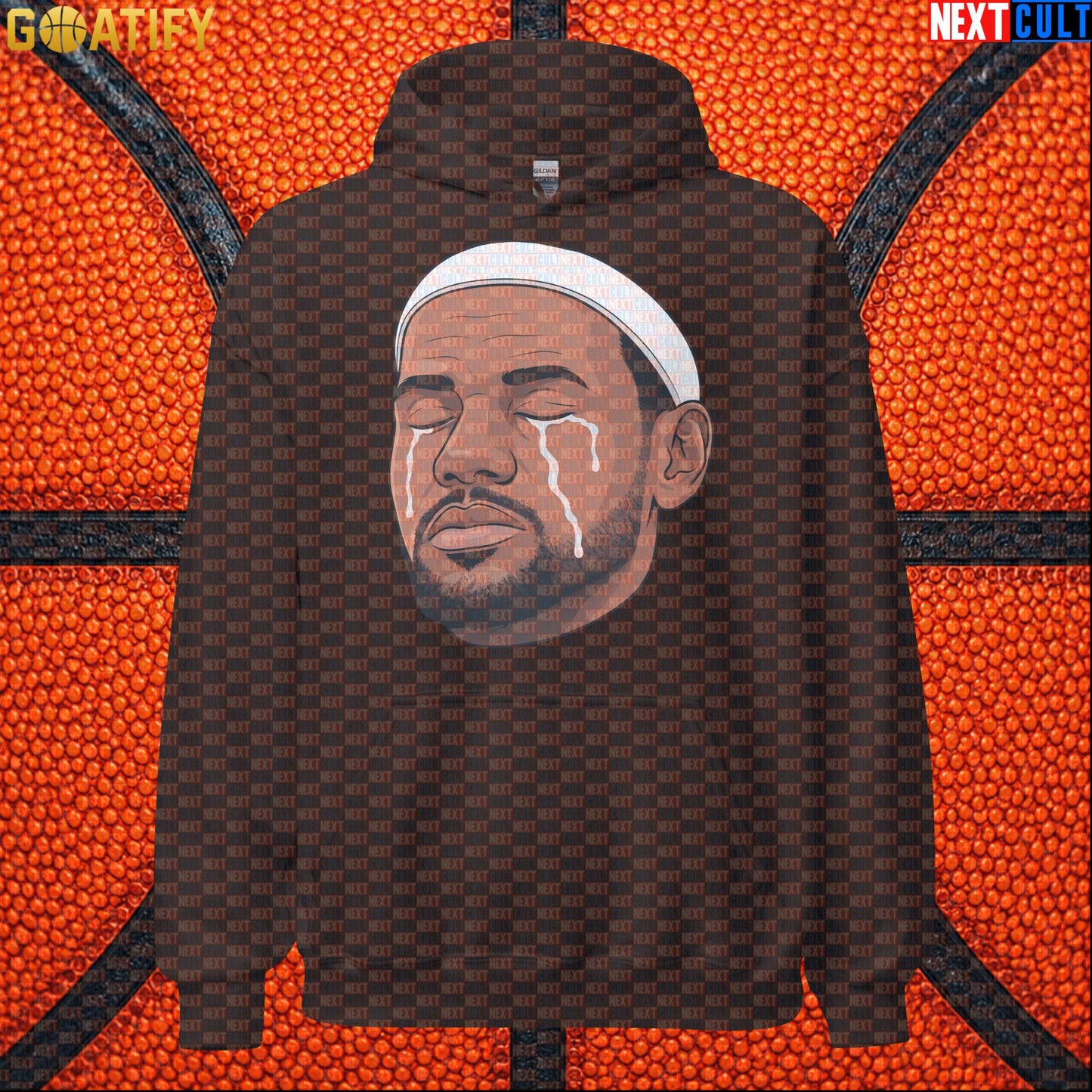 Crying LeBron Meme Hoodie – Emotional NBA Basketball Pullover Game Day Gift for Sports Fans |  | ["Basketball", "LeBron James", "NBA"]