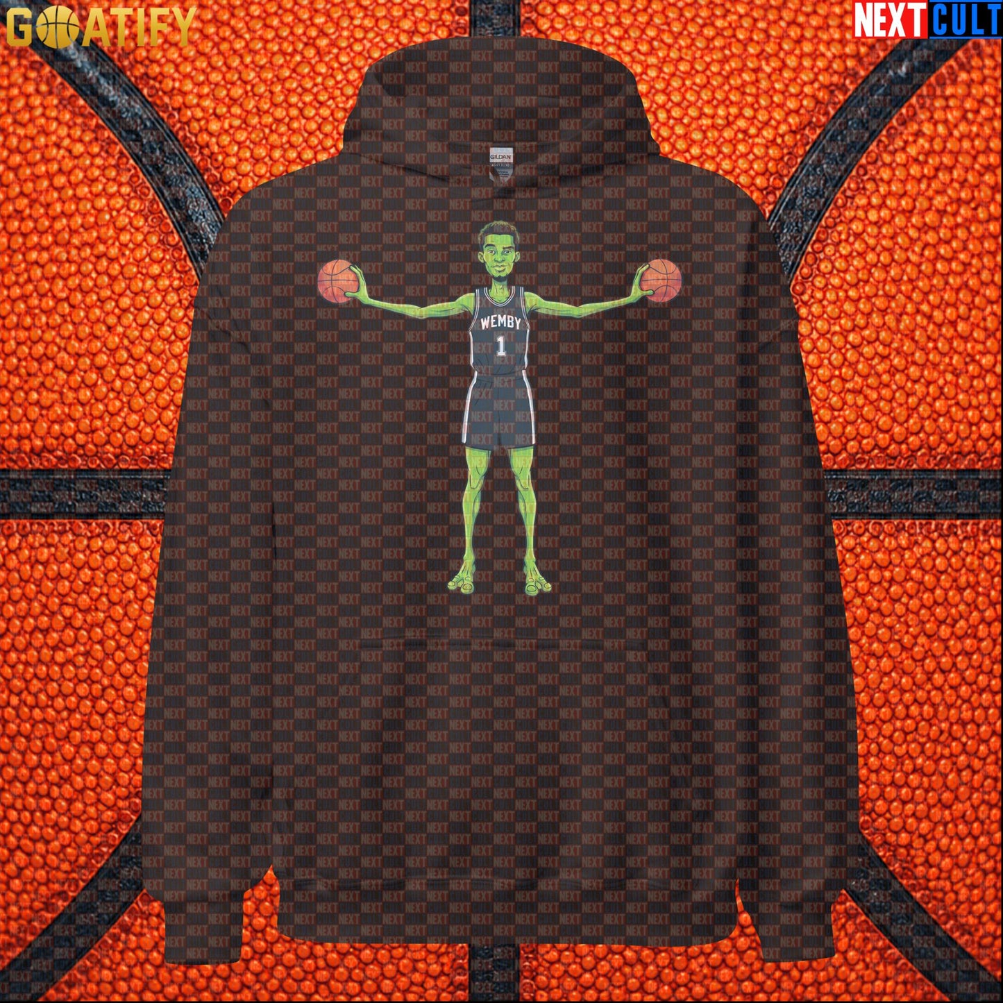 Basketball Hoodie Alien Wemby Sci-Fi Graphic for Spurs Fans, Game Day and Streetwear |  | ["Basketball", "France", "NBA", "San Antonio Spurs", "Victor Wembanyama", "Wemby"]