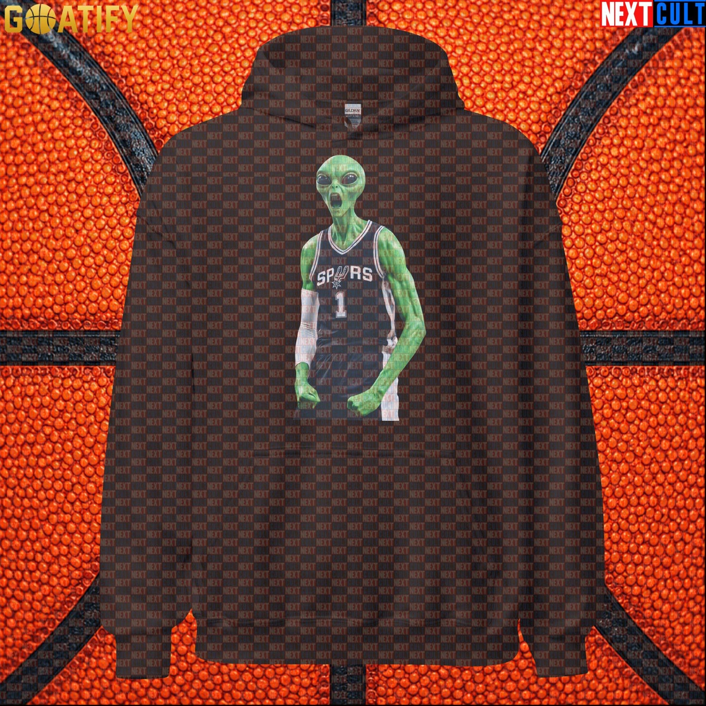 Basketball Hoodie Screaming Alien Wemby Graphic for Victor Wembanyama and Spurs Fans |  | ["Basketball", "France", "NBA", "San Antonio Spurs", "Victor Wembanyama", "Wemby"]