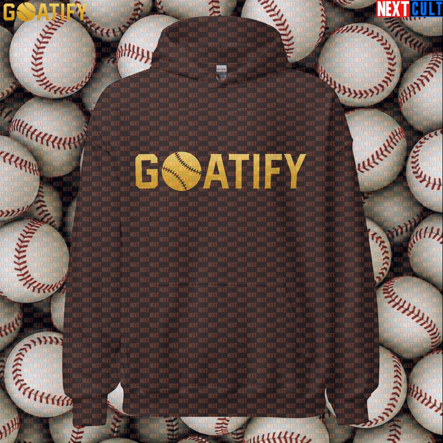 Hoodie GOATIFY Baseball GOAT Pullover for MLB Fans Greatest of All Time Sports Gift | Hoodies | ["Baseball", "MLB", "NCB"]