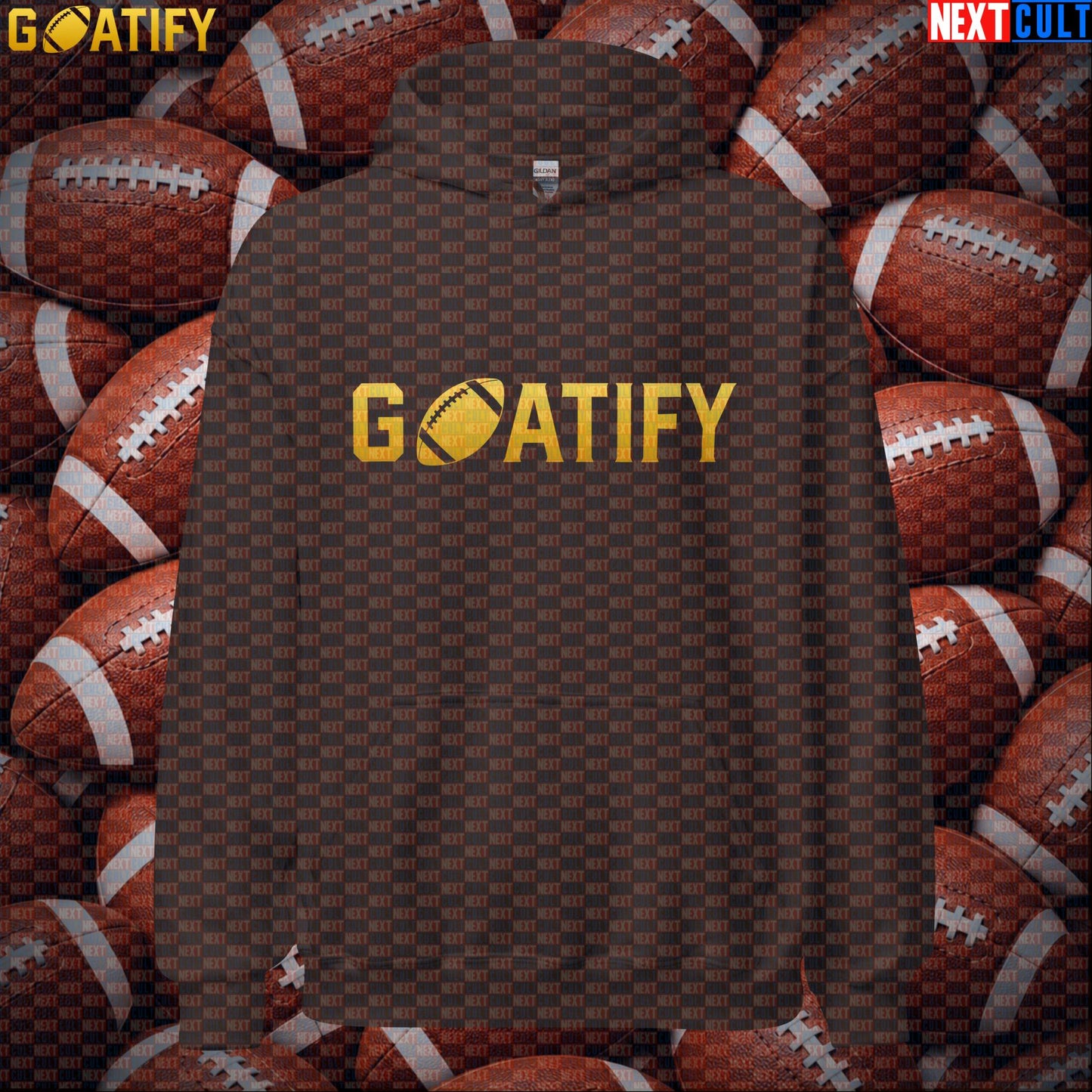 Hoodie GOATIFY Football GOAT Pullover for NFL Fans Greatest of All Time Sports Gift | Hoodies | ["American Football", "NCB", "NFL"]