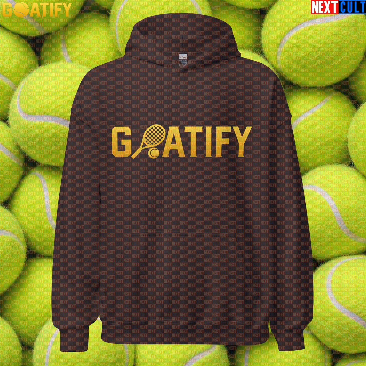 Tennis GOAT Hoodie Golden Racket & Ball Pullover for Players, Fans & Gifts | GOATIFY | Hoodies | ["NCB", "Tennis"]