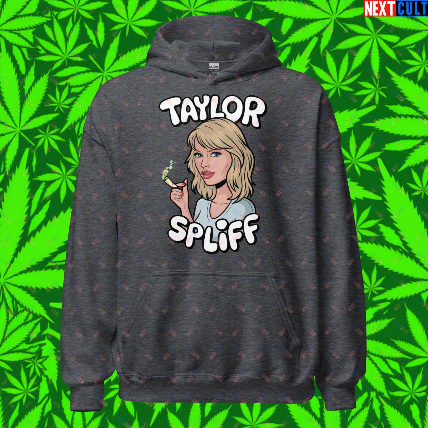 Taylor Spliff Pop Music Star Pothead Stoner Funny Weed Meme Unisex Hoodie Dark Heather Hoodies Music Weed Next Cult Brand