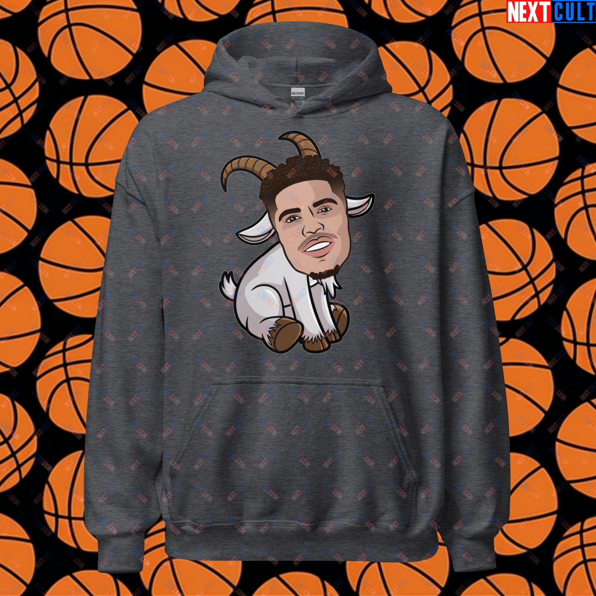 LaMelo Ball G.O.A.T. Hoodie - Funny Basketball Meme Sweatshirt - Greatest of All Time Pullover for Basketball Fans - Perfect Gift for LaMelo Ball Fans Unisex Hoodie Dark Heather Hoodies Basketball Charlotte Hornets G.O.A.T. LaMelo Ball NBA Next Cult Brand