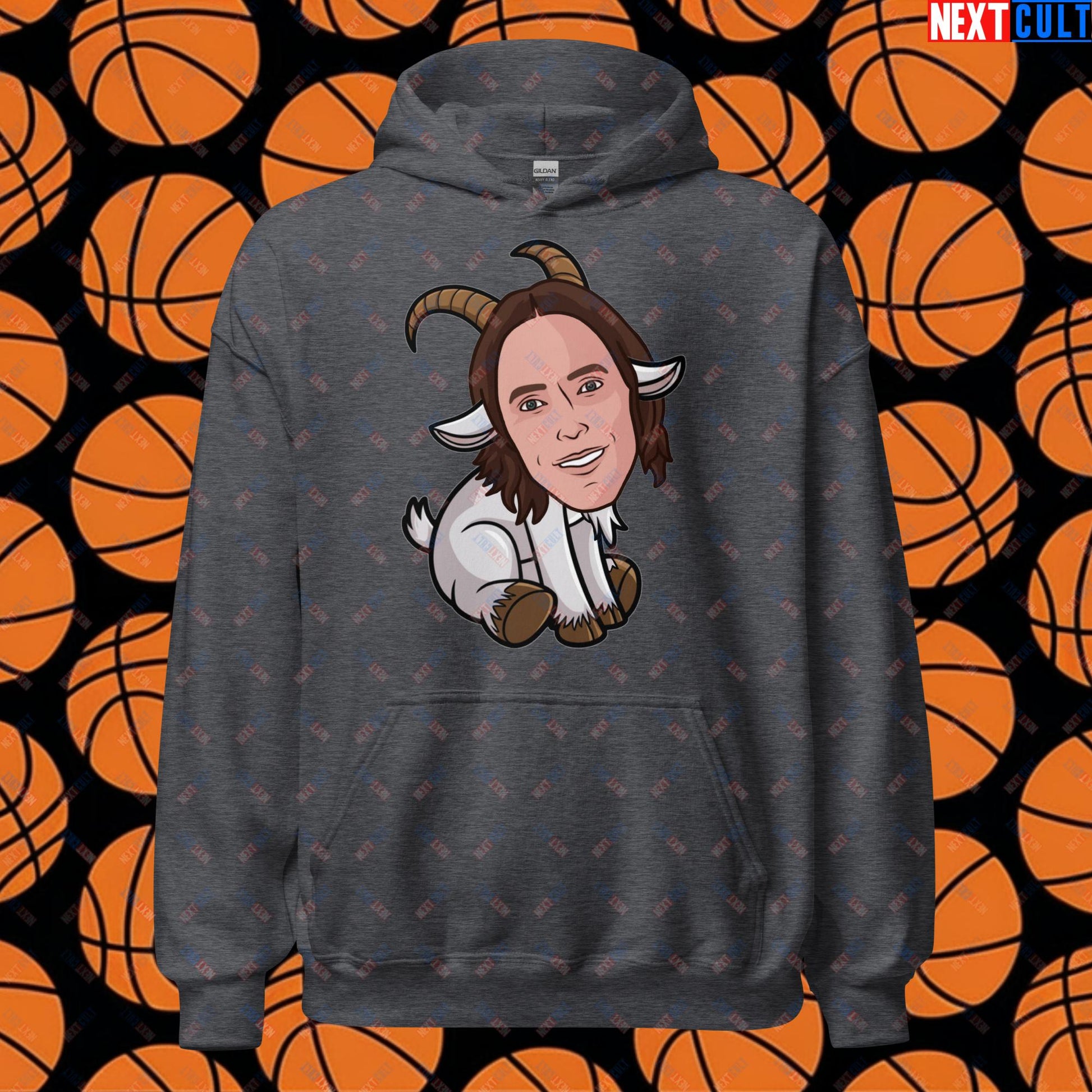 Steve Nash G.O.A.T. Hoodie - Funny Basketball Meme Sweatshirt - Greatest of All Time Pullover for Basketball Fans - Perfect Gift for Steve Nash Fans Unisex Hoodie Dark Heather Hoodies Basketball Dallas Mavericks G.O.A.T. NBA Phoenix Suns Steve Nash Next Cult Brand