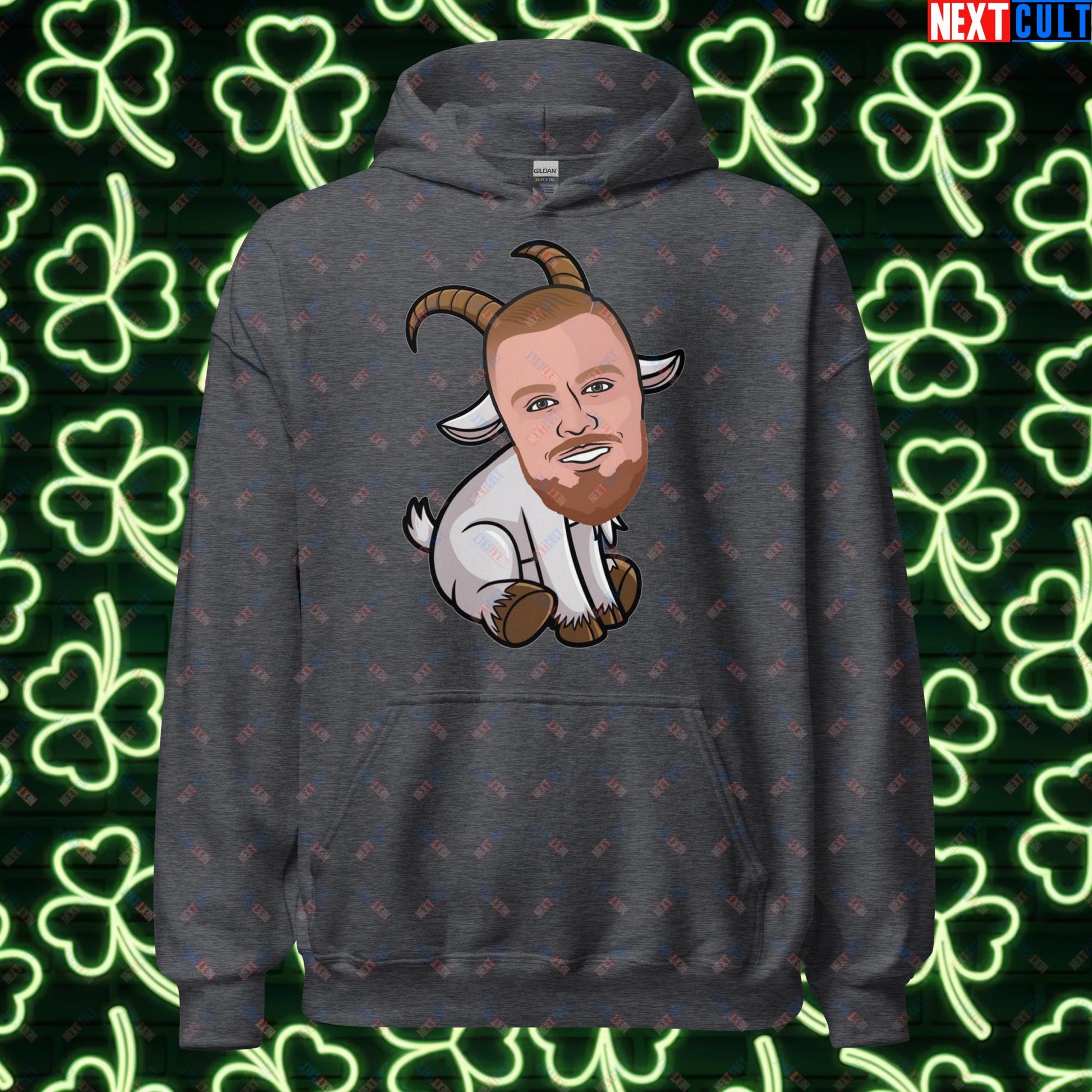 Kristaps Porzingis GOAT Hoodie - Funny Basketball Meme Sweatshirt - Greatest of All Time Pullover for Boston Celtics and Latvia Fans - Perfect Gift for Porzingis Fans Unisex Hoodie Dark Heather Hoodies Basketball Boston Celtics G.O.A.T. Kristaps Porzingis NBA Next Cult Brand