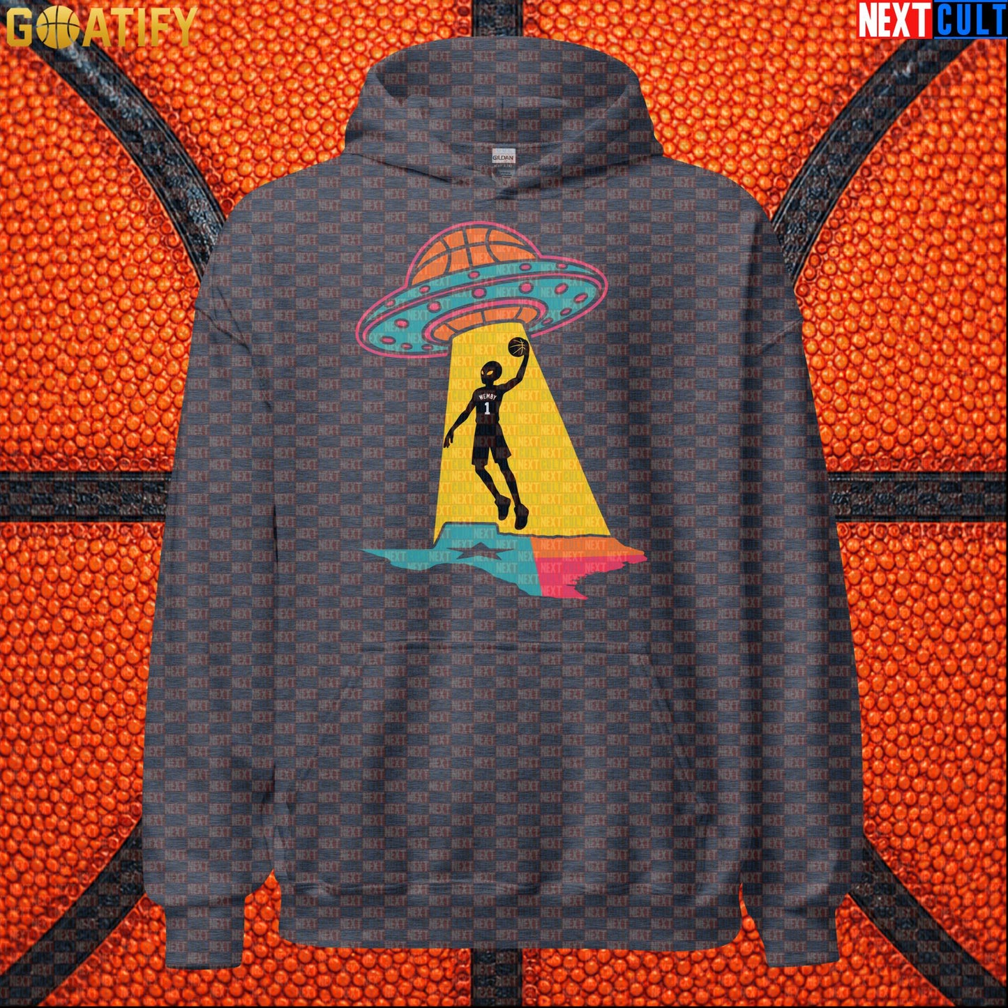 Basketball Hoodie Alien Wemby UFO Abduction Graphic for Spurs Fans and NBA Streetwear |  | ["Basketball", "France", "NBA", "San Antonio Spurs", "Victor Wembanyama", "Wemby"]