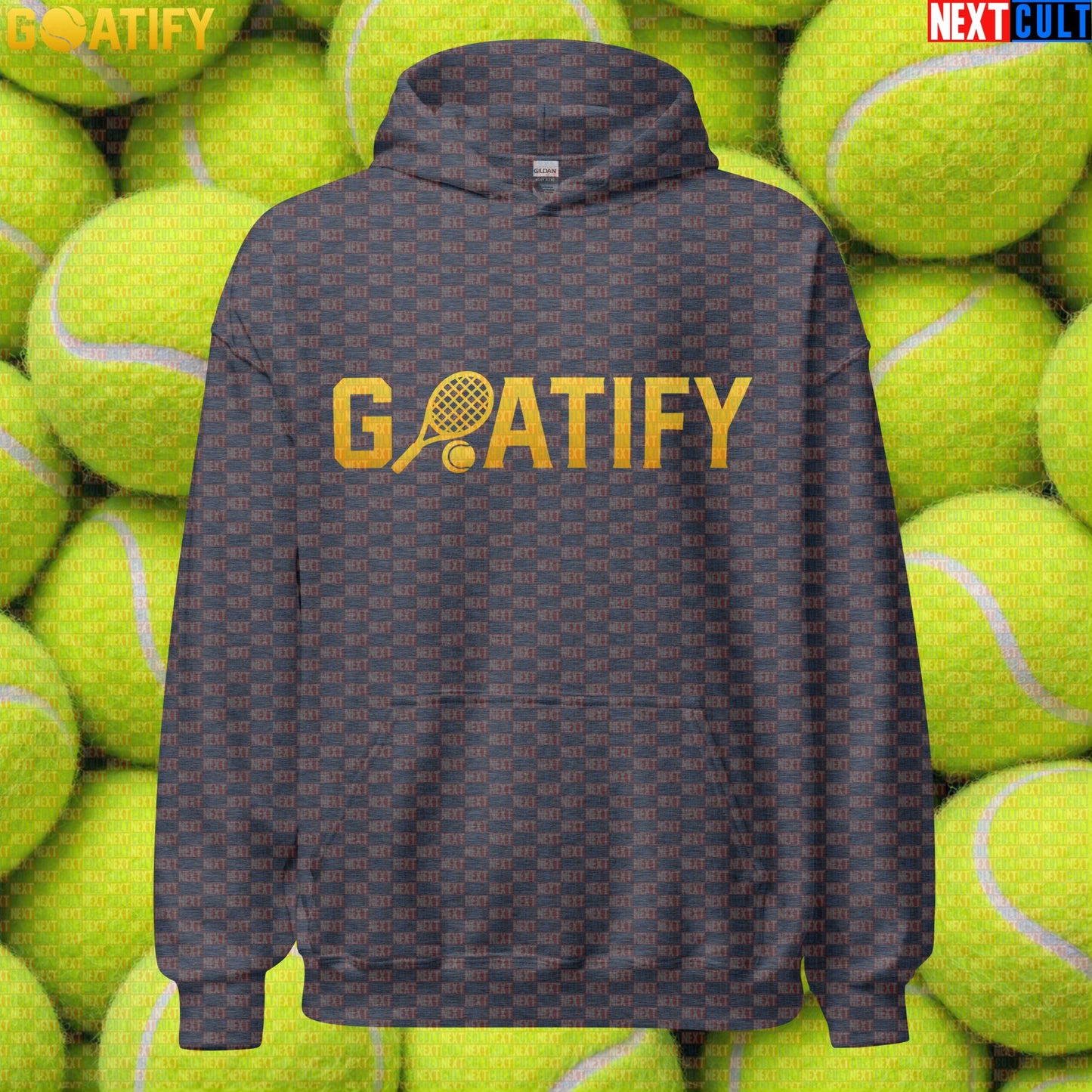 Tennis GOAT Hoodie Golden Racket & Ball Pullover for Players, Fans & Gifts | GOATIFY | Hoodies | ["NCB", "Tennis"]