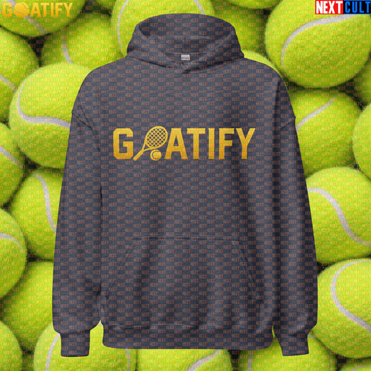 Tennis GOAT Hoodie Golden Racket & Ball Pullover for Players, Fans & Gifts | GOATIFY | Hoodies | ["NCB", "Tennis"]