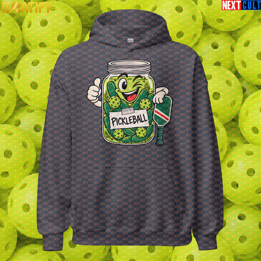 Pickleball Hoodie Funny Pickle Jar Retro Meme for Players, Coaches & Tournament Gifts | Hoodies | ["NCB", "Pickleball"]