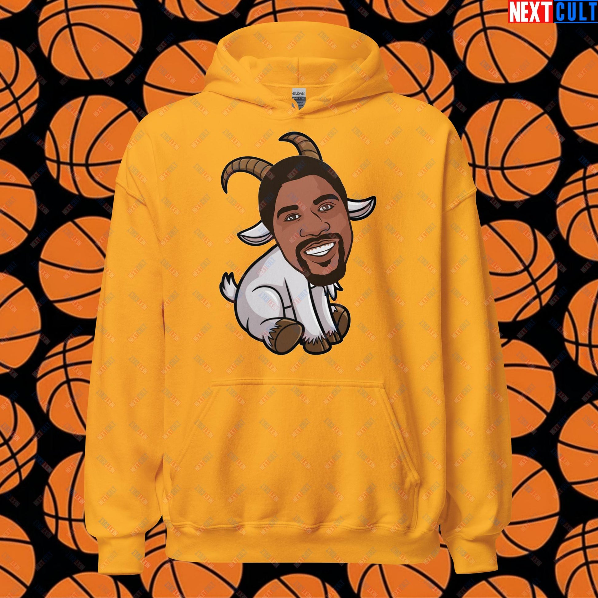 Magic Johnson G.O.A.T. Hoodie - Funny Basketball Meme Sweatshirt - Greatest of All Time Pullover for Basketball Fans - Perfect Gift for Magic Johnson Fans Unisex Hoodie Gold Hoodies Basketball G.O.A.T. Los Angeles Lakers Magic Johnson NBA Next Cult Brand