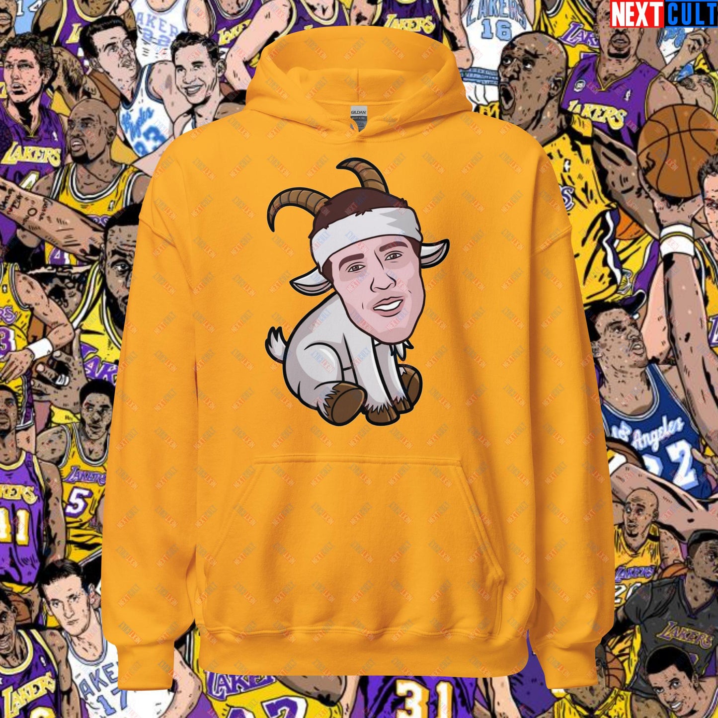 Austin Reaves G.O.A.T. Hoodie - Funny Basketball Meme Sweatshirt - Greatest of All Time Pullover for Basketball Fans - Perfect Gift for Austin Reaves Fans Unisex Hoodie Gold Hoodies Austin Reaves Basketball G.O.A.T. Los Angeles Lakers NBA Next Cult Brand