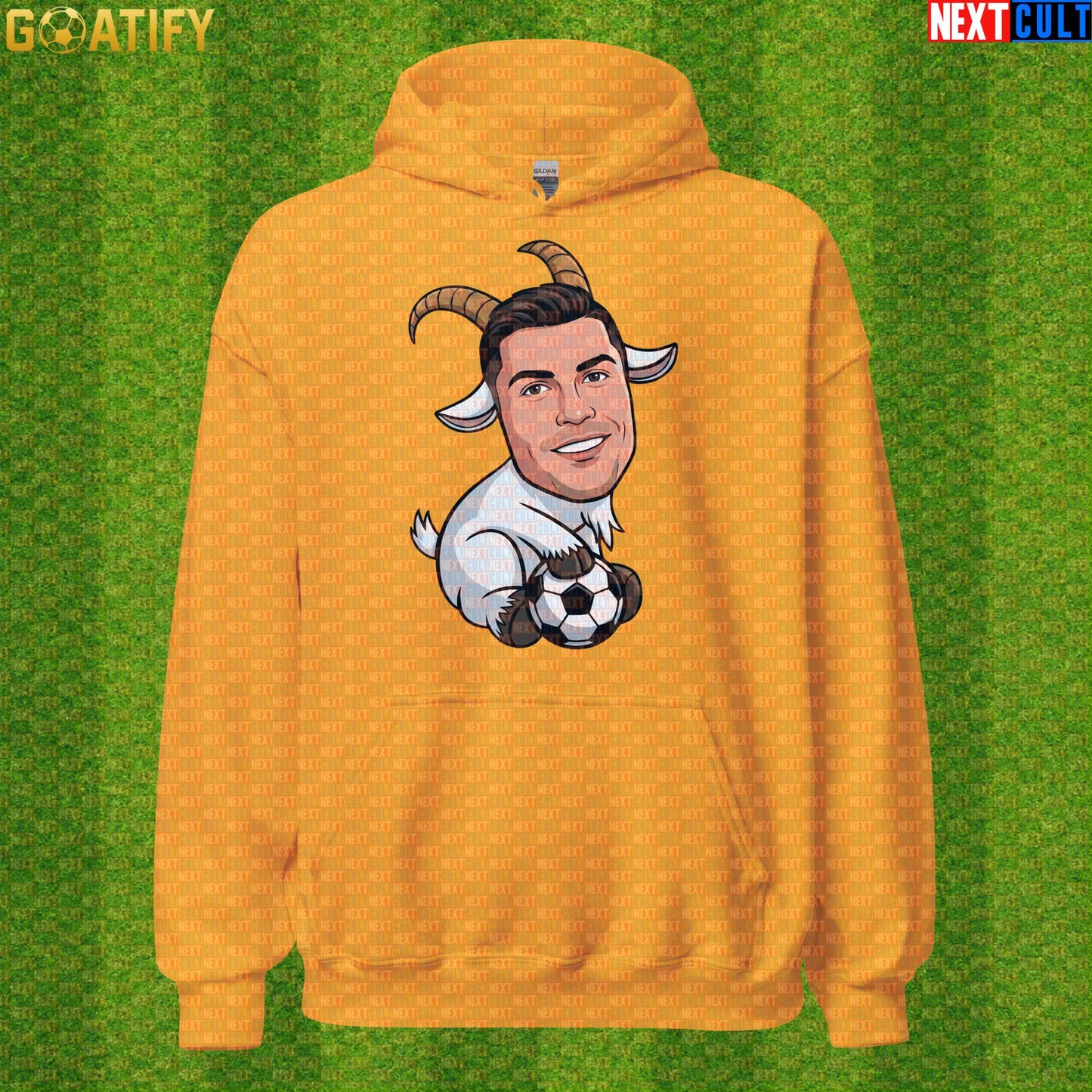 Cristiano Ronaldo Hoodie – Funny GOAT Football Pullover Gift for Portugal World Cup Fans |  | ["Al Nassr", "Cristiano Ronaldo", "Football", "Juventus", "Manchester United", "Portugal", "Real Madrid", "Soccer"]