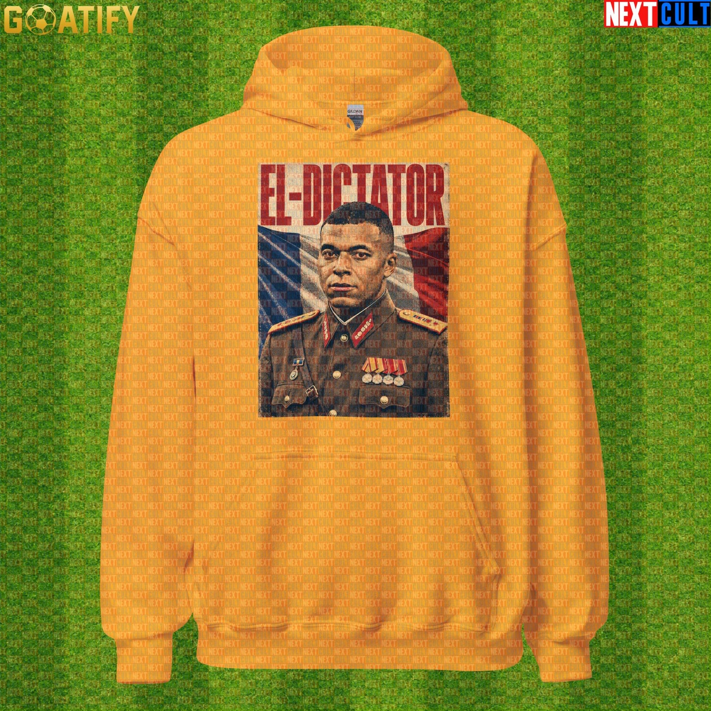 Kylian Mbappe Hoodie – El Dictator Vintage Football Meme Pullover for Real Madrid Fans |  | ["Football", "France", "Kylian Mbappe", "PSG", "Real Madrid", "Soccer"]