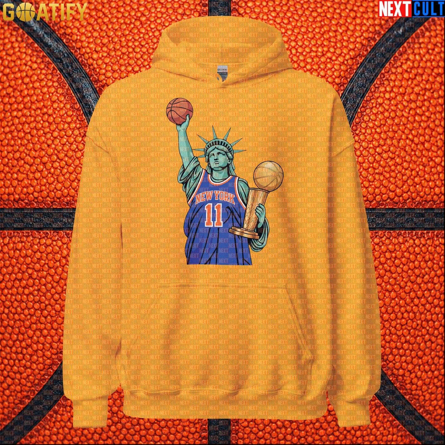 New York Knicks Hoodie – Reigning NBA Champions Pullover for New York Basketball Fans Gold Next Cult Brand