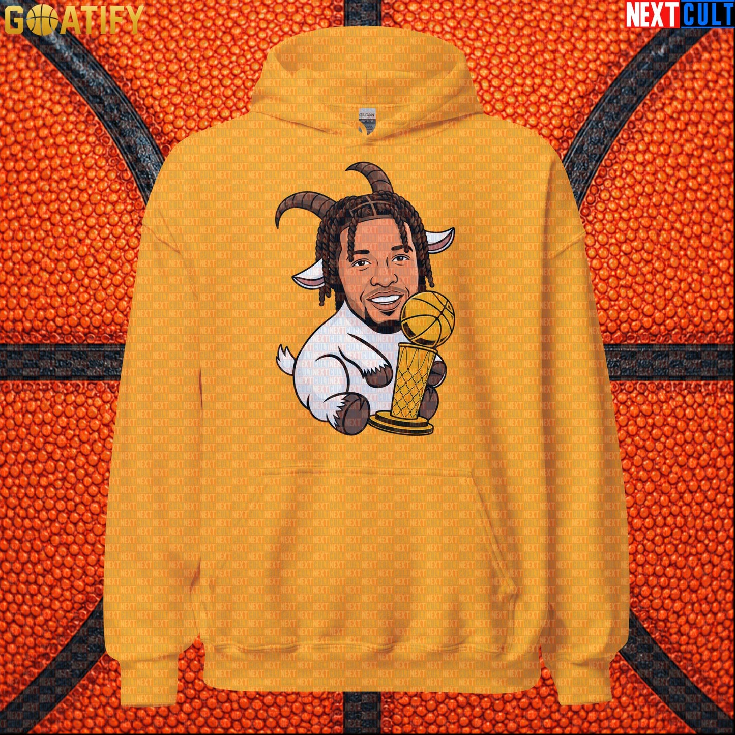 Jalen Brunson Hoodie – NBA Champion GOAT Pullover for New York Basketball Supporters Gold Next Cult Brand