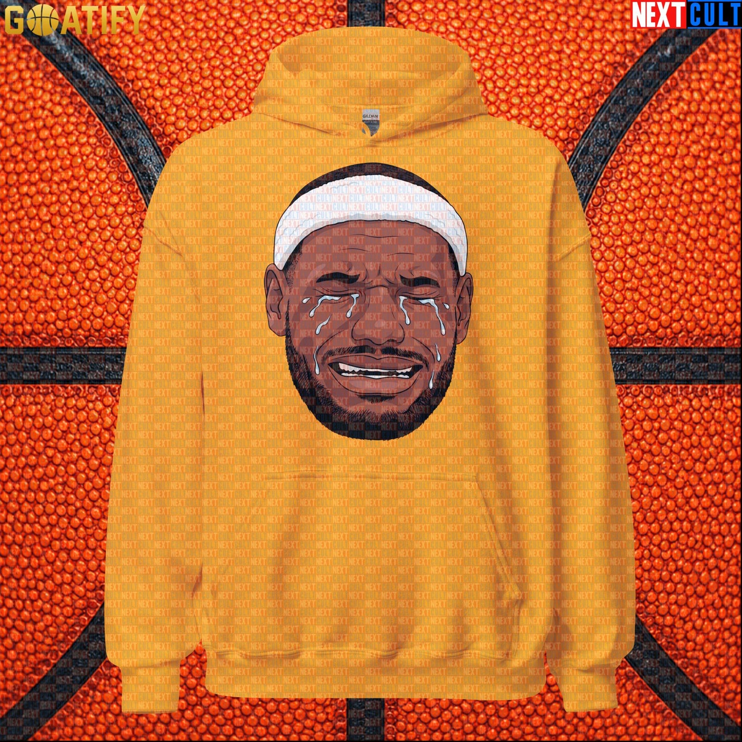 Crying LeBron Meme Hoodie – Funny NBA Basketball Pullover Game Day Gift for Sports Fans |  | ["Basketball", "LeBron James", "NBA"]