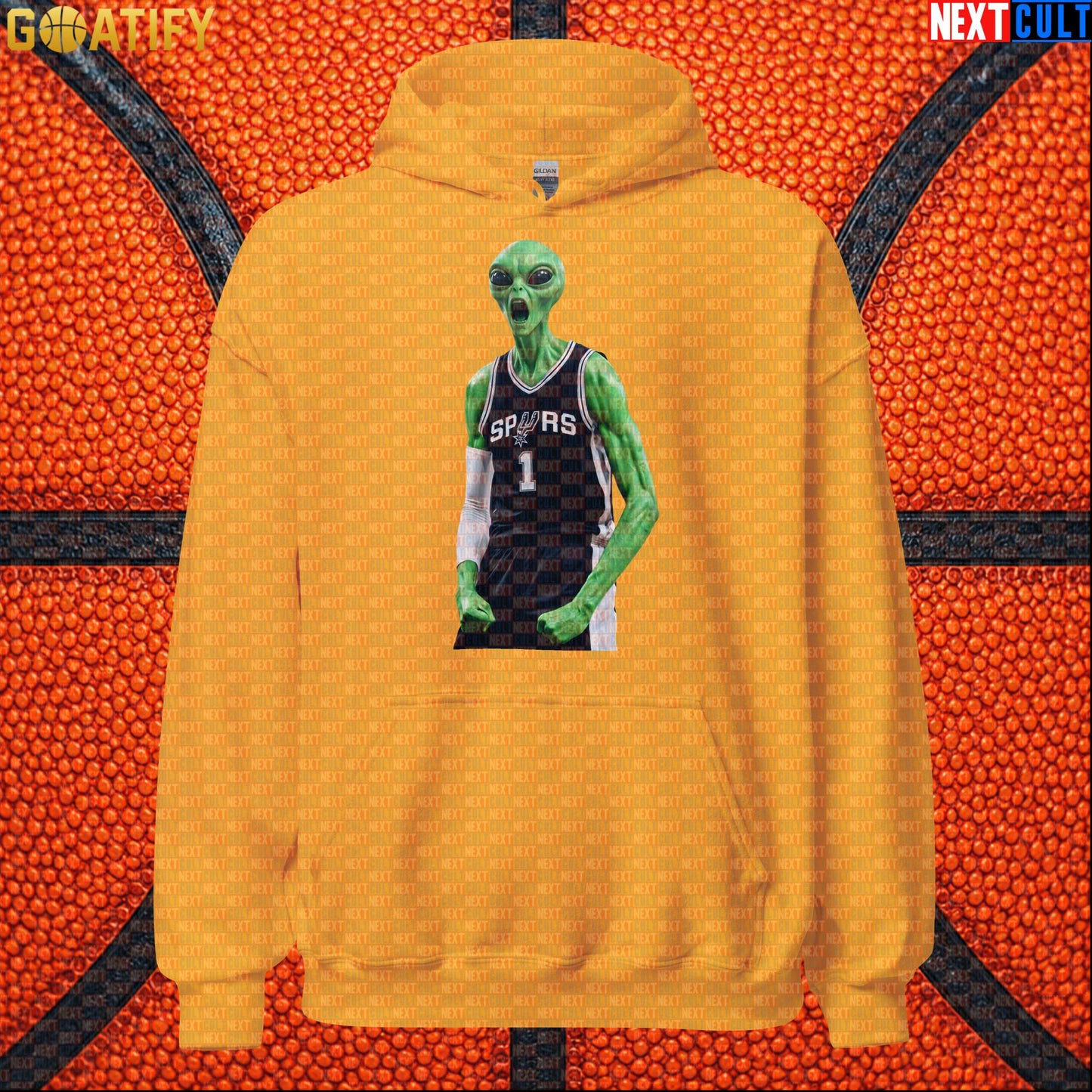 Basketball Hoodie Screaming Alien Wemby Graphic for Victor Wembanyama and Spurs Fans |  | ["Basketball", "France", "NBA", "San Antonio Spurs", "Victor Wembanyama", "Wemby"]