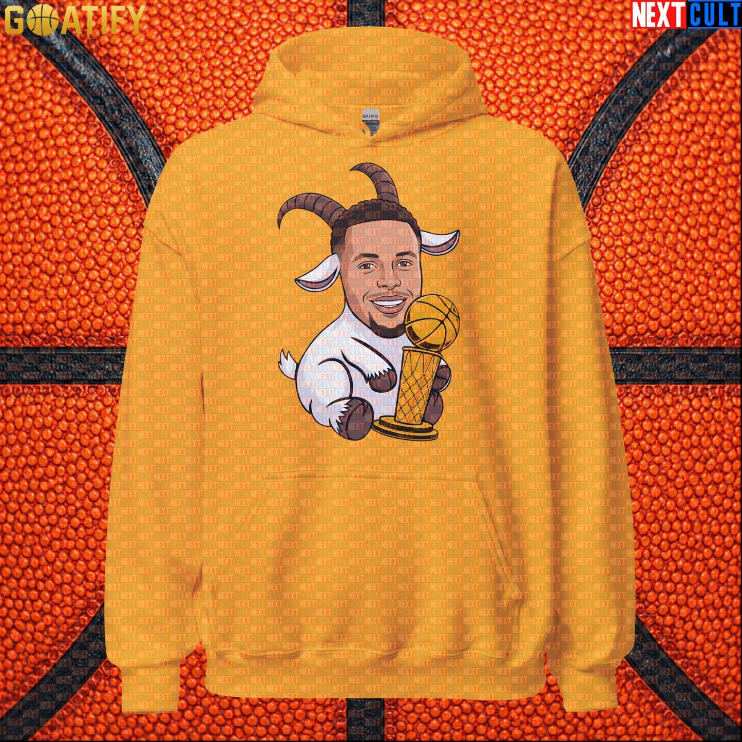 Basketball Hoodie Stephen Curry GOAT Champion Pullover for Warriors Fans & NBA Game Day | Hoodies | ["Basketball", "Golden State Warriors", "NBA", "NCB", "Stephen Curry"]