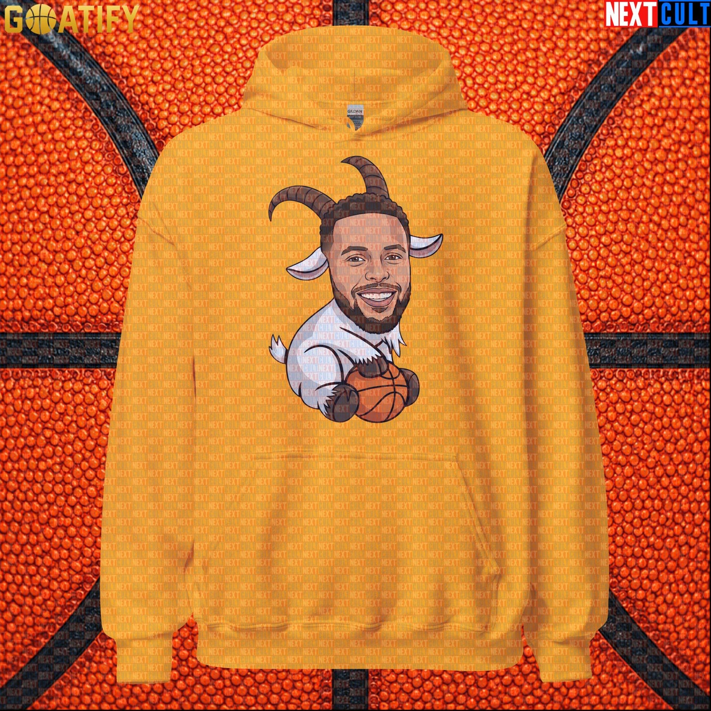 Stephen Curry Hoodie GOAT Basketball Pullover for Warriors Fans, Funny NBA Sports Gift | Hoodies | ["Basketball", "Golden State Warriors", "NBA", "NCB", "Stephen Curry"]