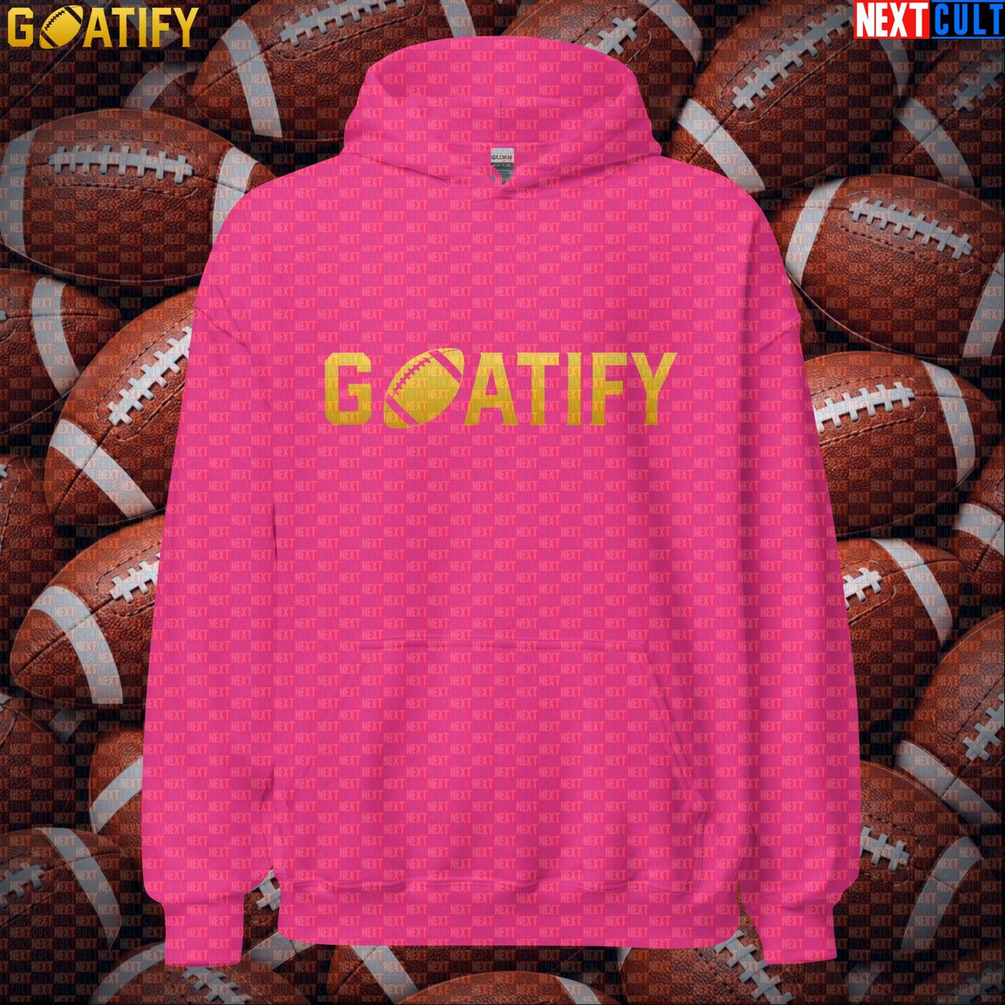 Hoodie GOATIFY Football GOAT Pullover for NFL Fans Greatest of All Time Sports Gift | Hoodies | ["American Football", "NCB", "NFL"]