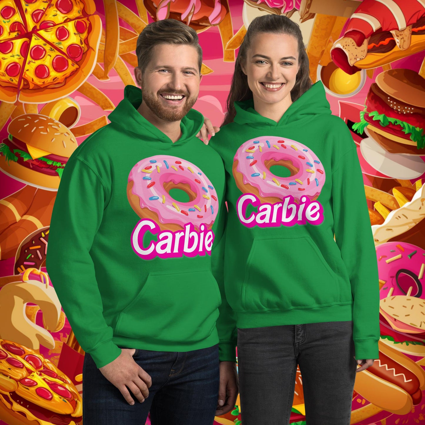 Carbie Barbie I Love Carbs I Love Donuts Unisex Hoodie Next Cult Brand