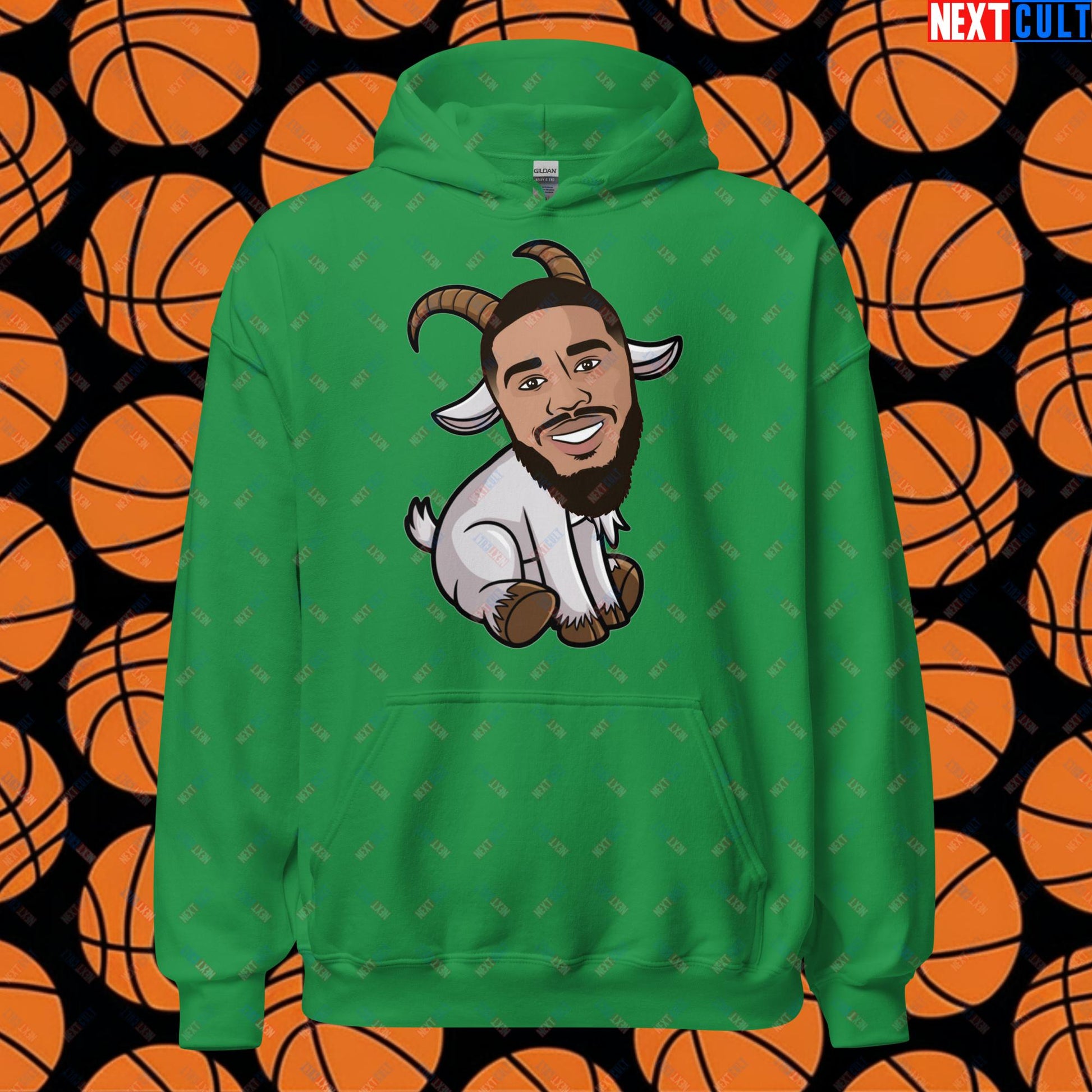 Jayson Tatum G.O.A.T. Hoodie - Funny Basketball Meme Sweatshirt - Greatest of All Time Pullover for Celtics Fans - Perfect Gift for Jayson Tatum Fans Unisex Hoodie Irish Green Hoodies Basketball Boston Celtics G.O.A.T. Jayson Tatum NBA Next Cult Brand