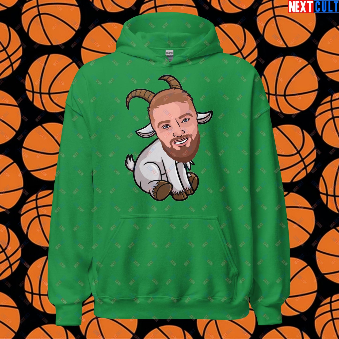 Domantas Sabonis GOAT Hoodie - Funny Basketball Meme Sweatshirt - Greatest of All Time Pullover for Sacramento Kings and Lithuania Fans - Perfect Gift for Basketball Lovers Unisex Hoodie Irish Green Hoodies Basketball Domantas Sabonis G.O.A.T. NBA Sacramento Kings Next Cult Brand