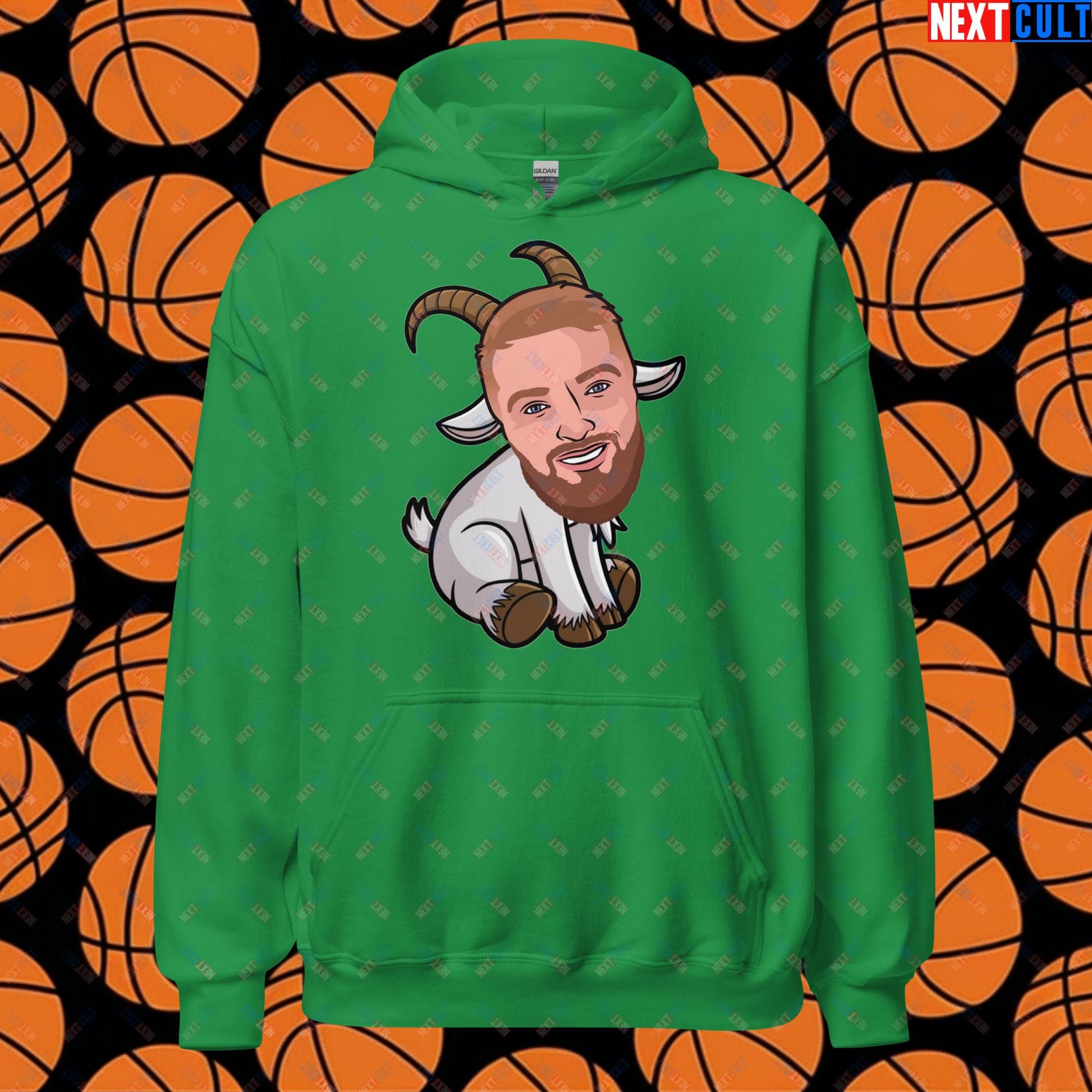 Domantas Sabonis GOAT Hoodie - Funny Basketball Meme Sweatshirt - Greatest of All Time Pullover for Sacramento Kings and Lithuania Fans - Perfect Gift for Basketball Lovers Unisex Hoodie Irish Green Hoodies Basketball Domantas Sabonis G.O.A.T. NBA Sacramento Kings Next Cult Brand