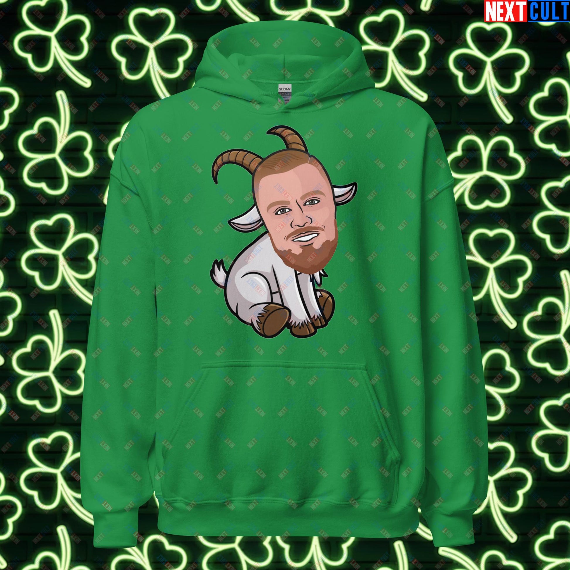 Kristaps Porzingis GOAT Hoodie - Funny Basketball Meme Sweatshirt - Greatest of All Time Pullover for Boston Celtics and Latvia Fans - Perfect Gift for Porzingis Fans Unisex Hoodie Irish Green Hoodies Basketball Boston Celtics G.O.A.T. Kristaps Porzingis NBA Next Cult Brand